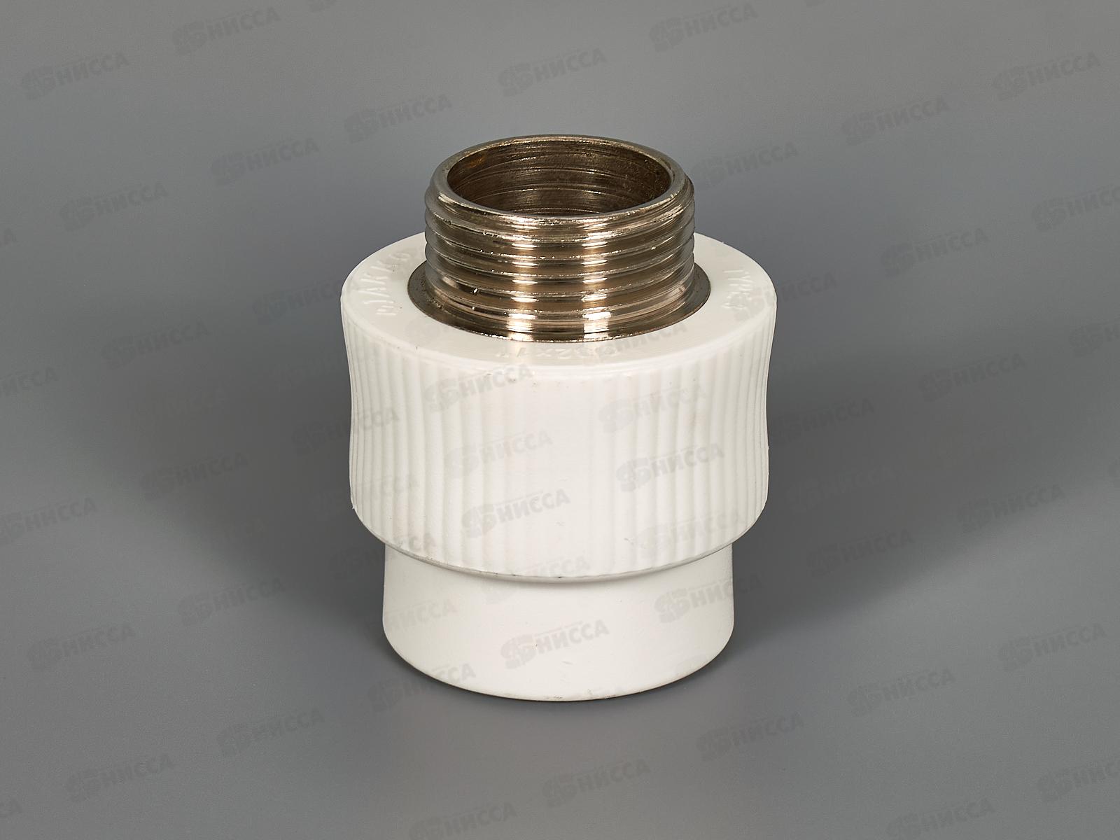 Адаптер PP-R с наружней резьбой  белый 32x1&quot Jakko *10/80