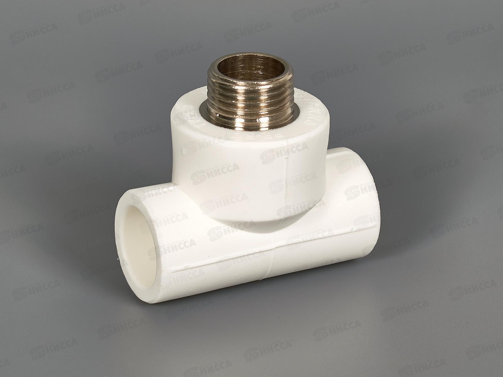 Тройник PP-R с наружней резьбой белый 20x1/2&quot Jakko *15/75