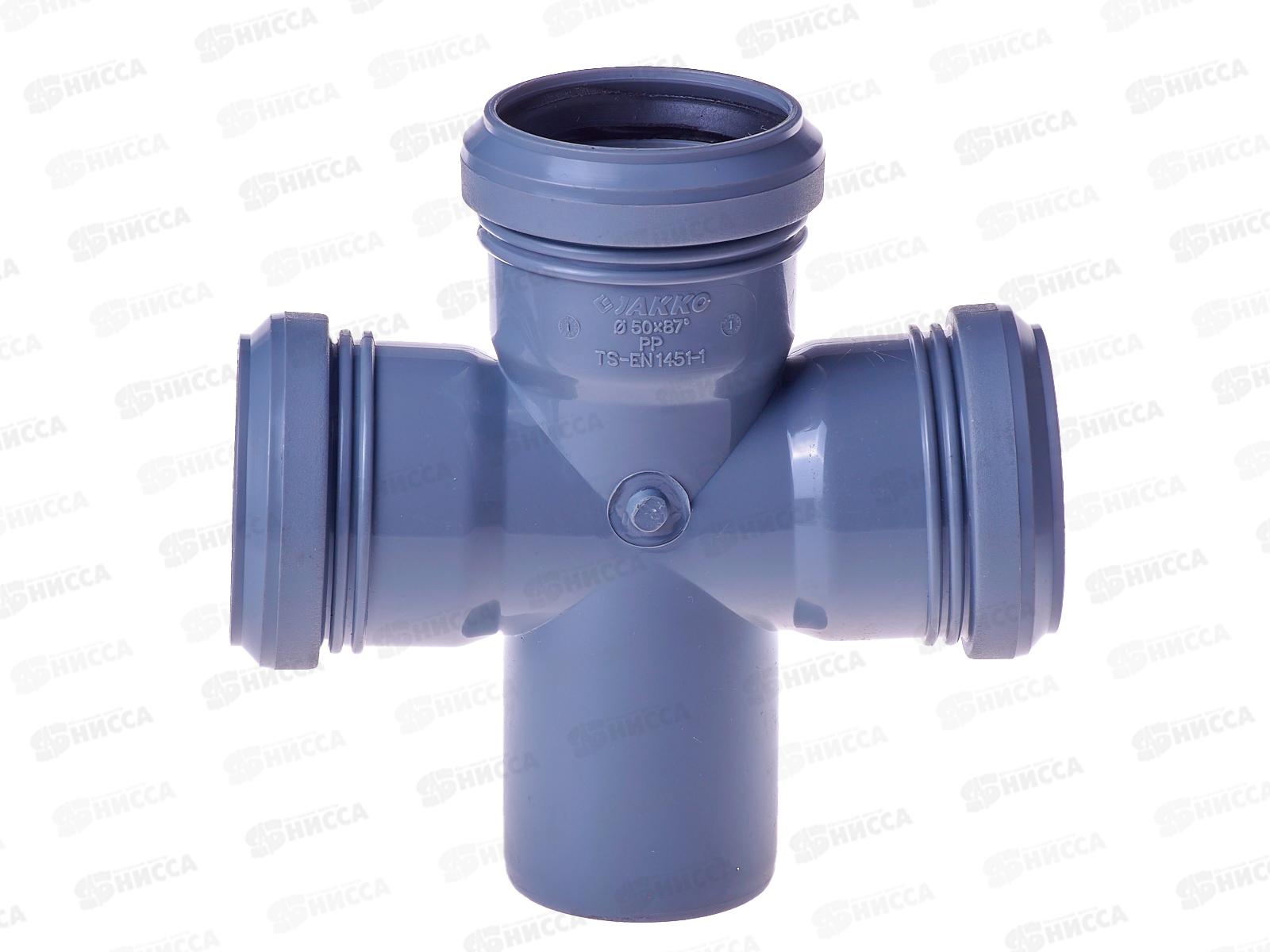 Крестовина канализационная 87 серая 50-50 Jakko *80