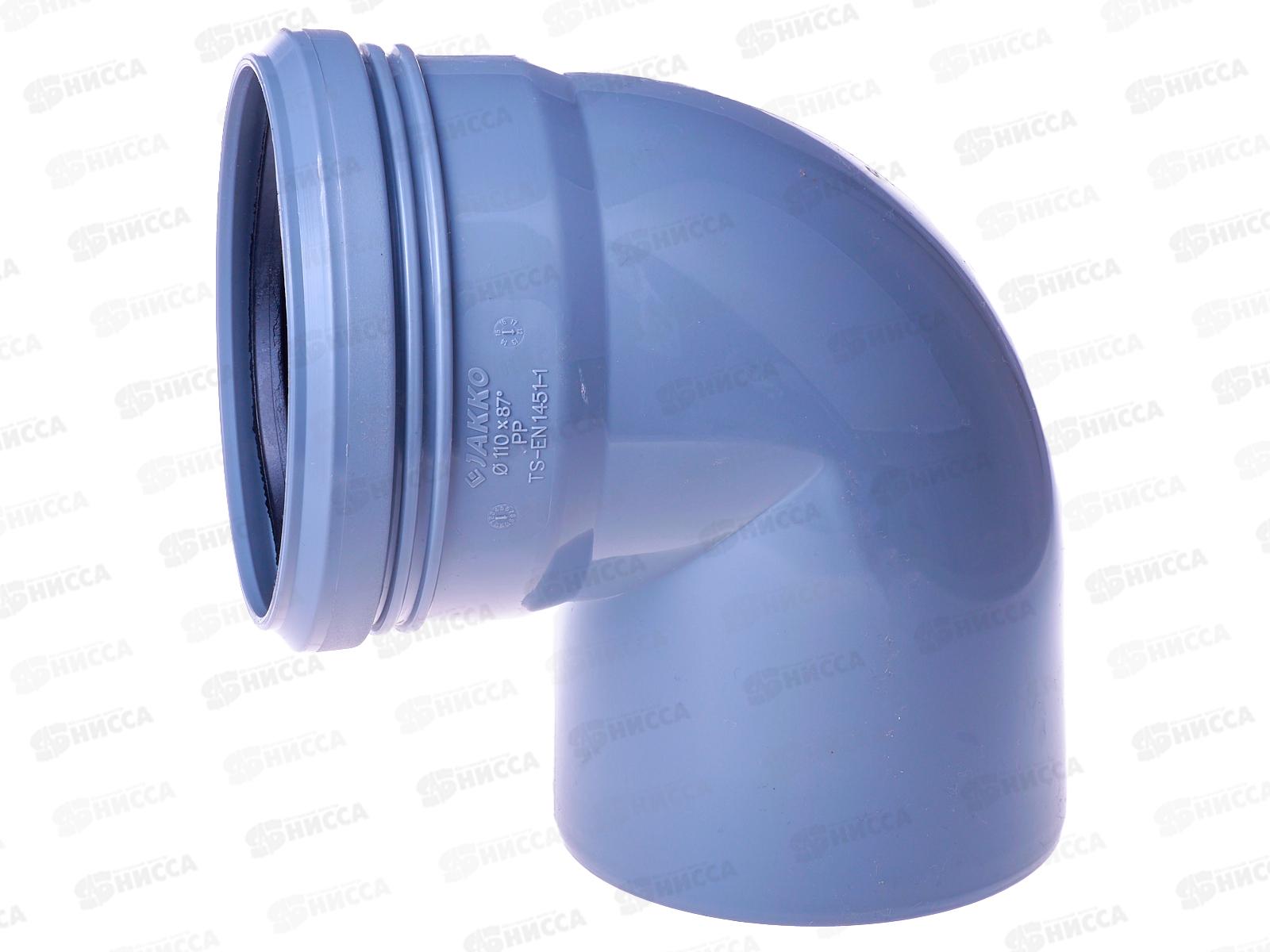 Отвод канализационный 87 серый 110 Jakko *34