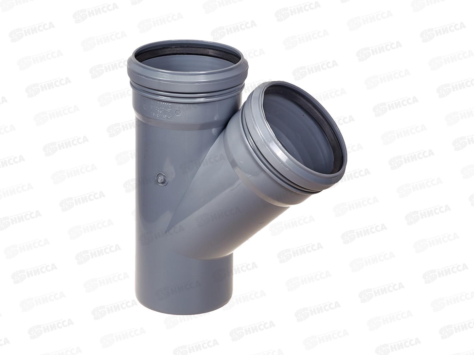 Тройник канализационный 45 серый 110-110 Jakko *16