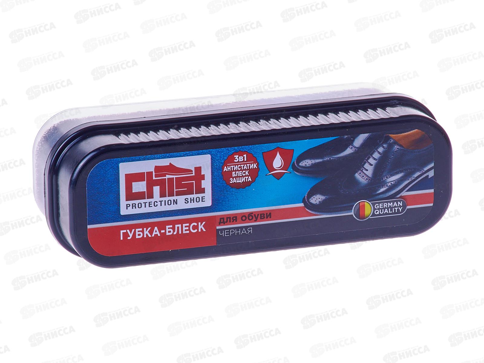 CHIST Губка для гладкой кожи черная *6/96