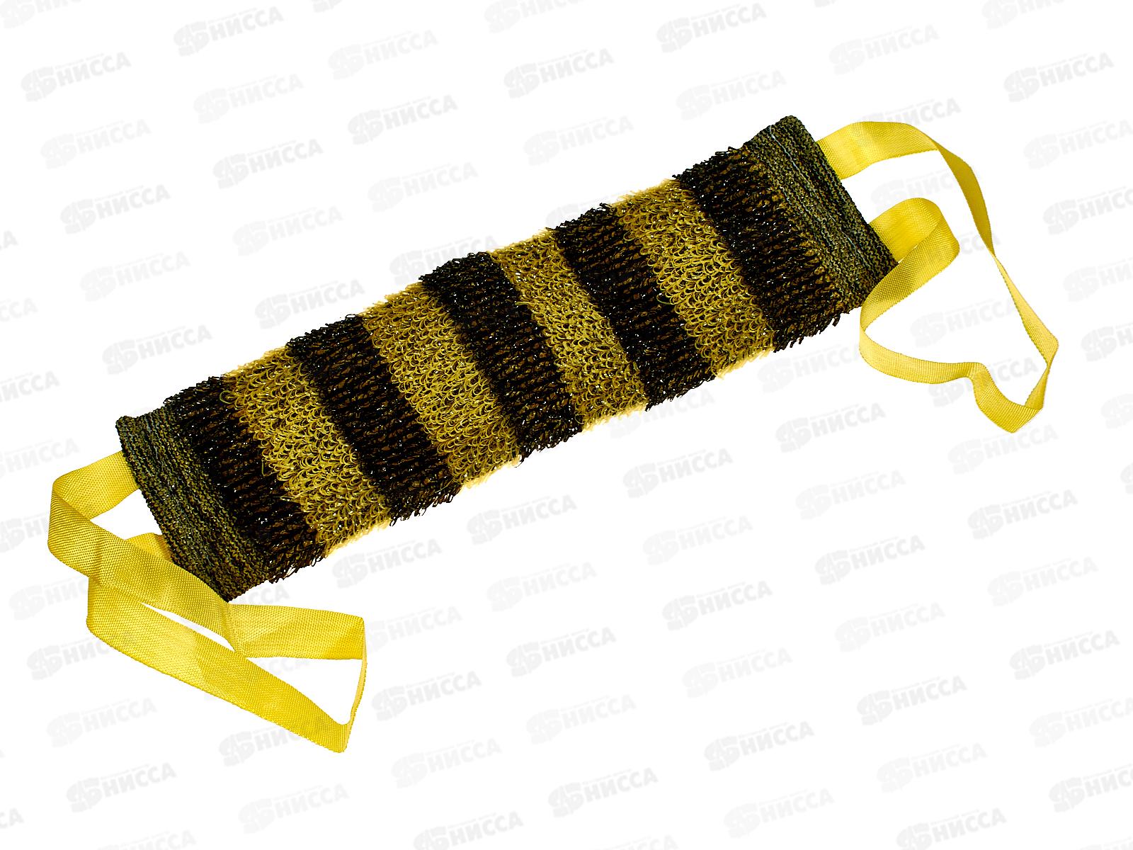 Мочалка банная вязанная Чистюля 35*12см *2/100