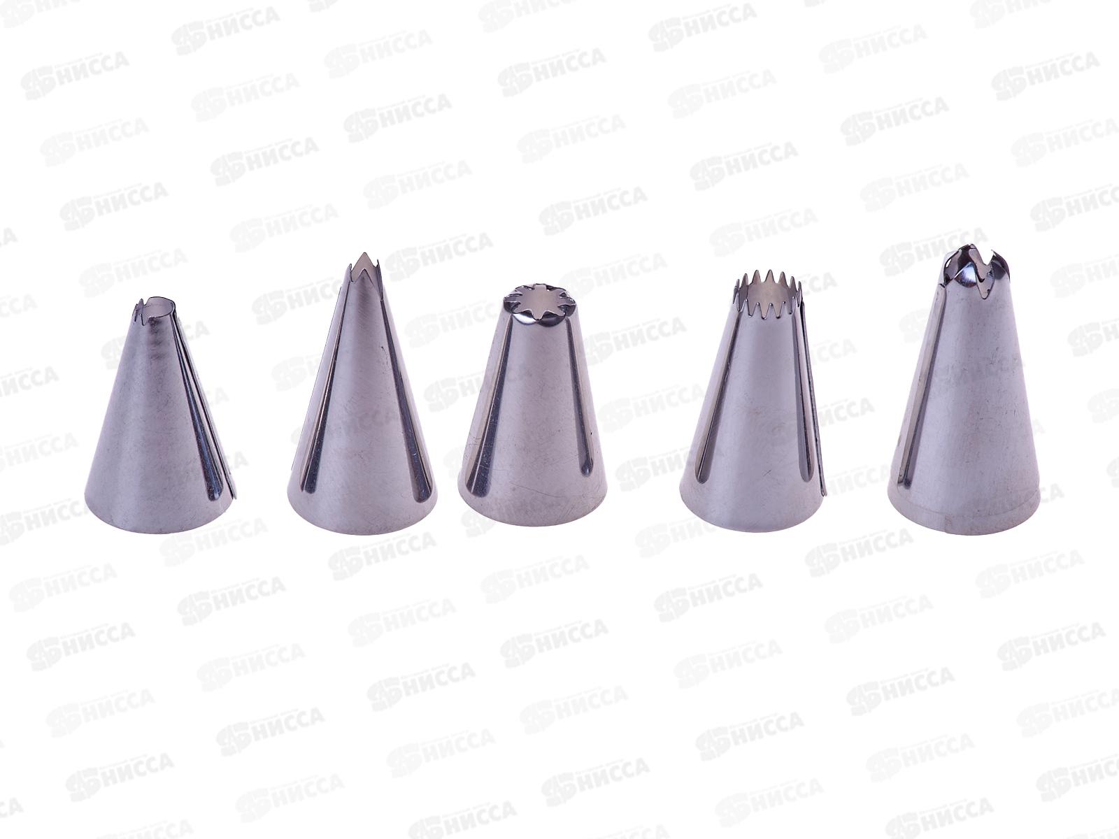 Набор насадок кондитерских 6штук 3*1,5см 1819015