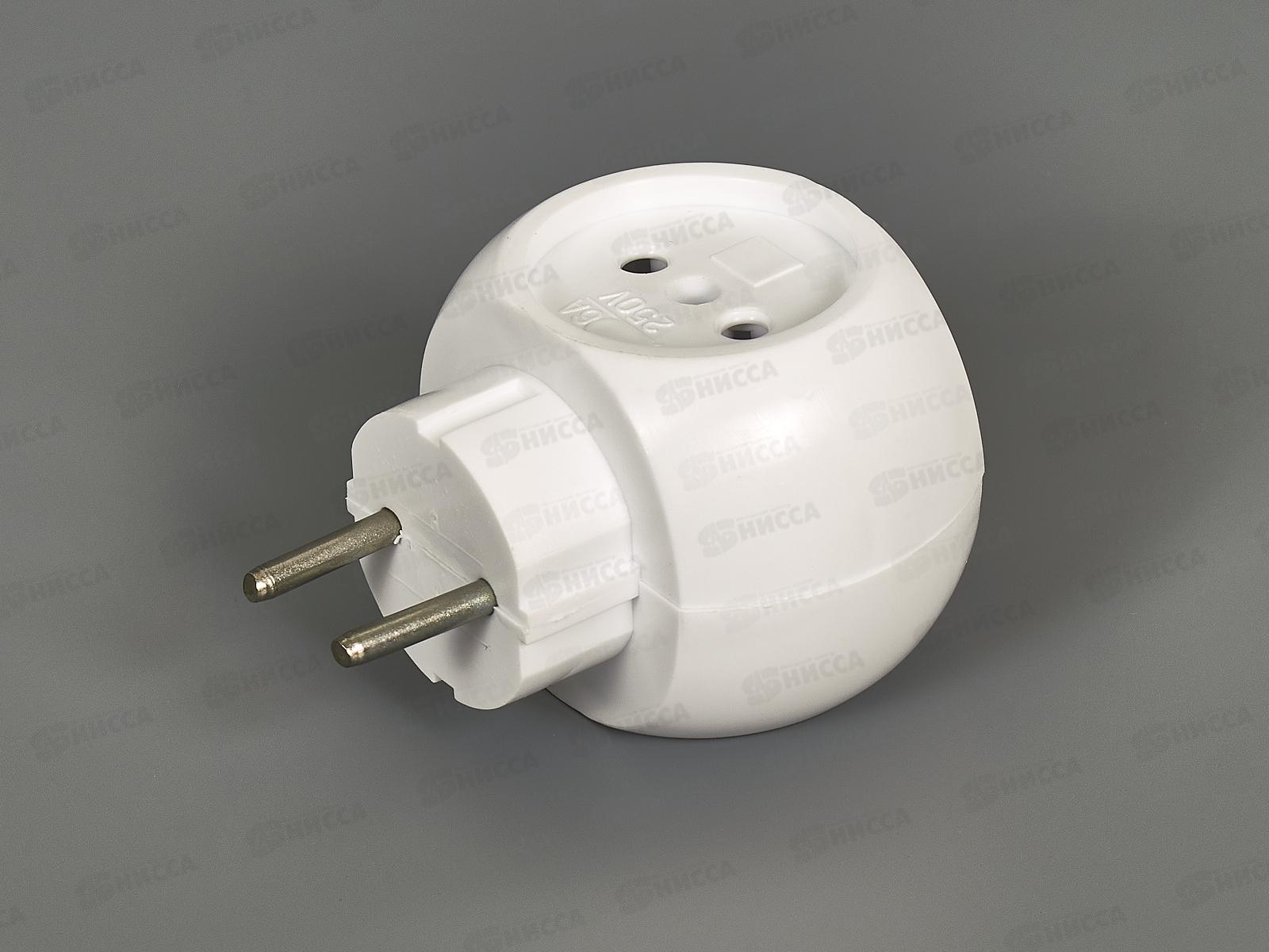 Тройник белый круглый 6А ТС-3 Веллконт  *50    ш