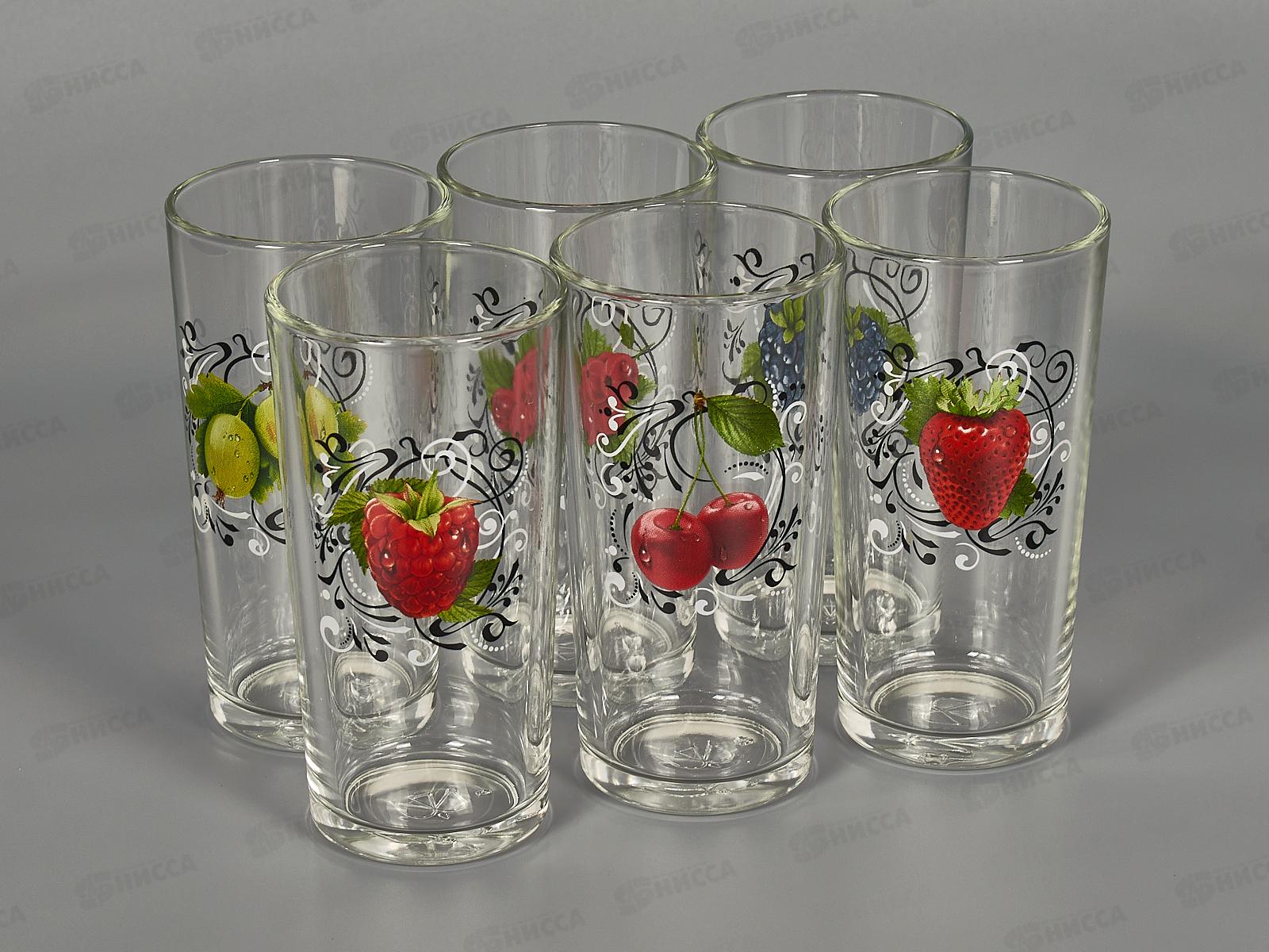 Набор стаканов 6 штук 146-Д для сока Ягодный сад *4