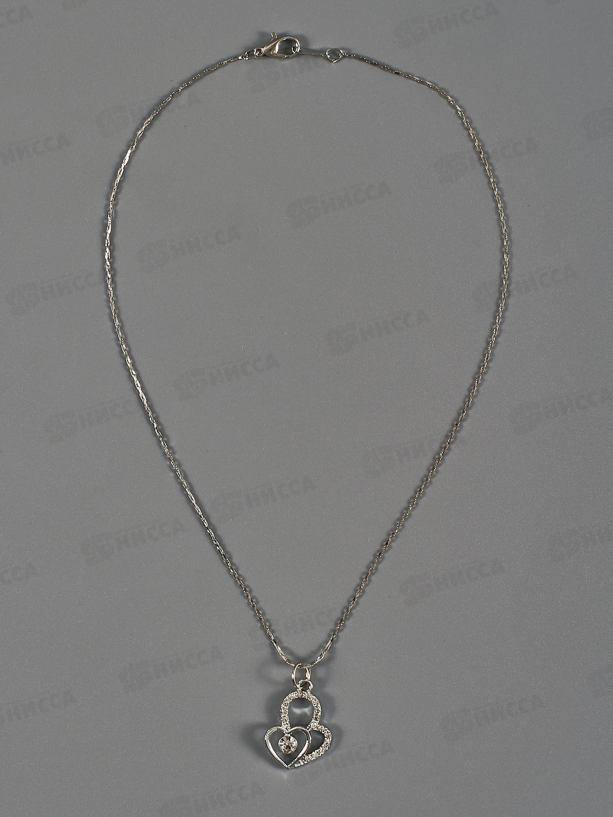 Подвеска-цепочка п/сер тонкое с кулоном стразы №2316 в асс