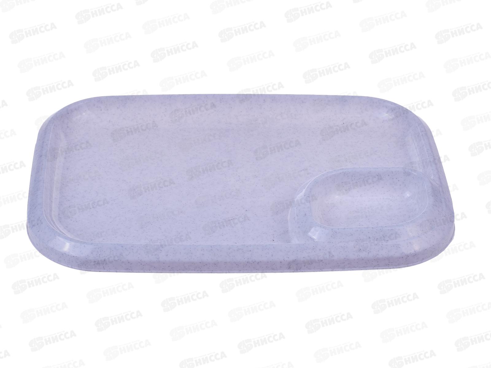 Блюдо для шашлыка с соусницей мраморное  ИНТ