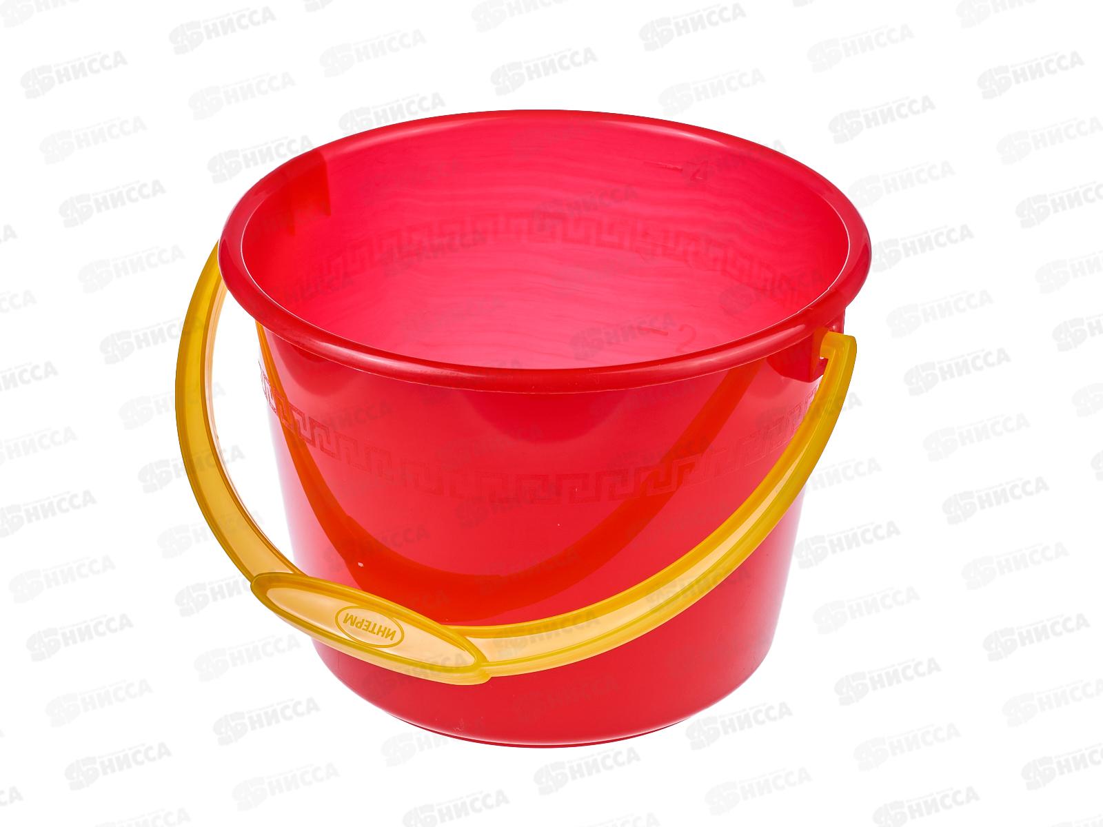 Ведро-лукошко 4л мерное красное  ИНТ *20