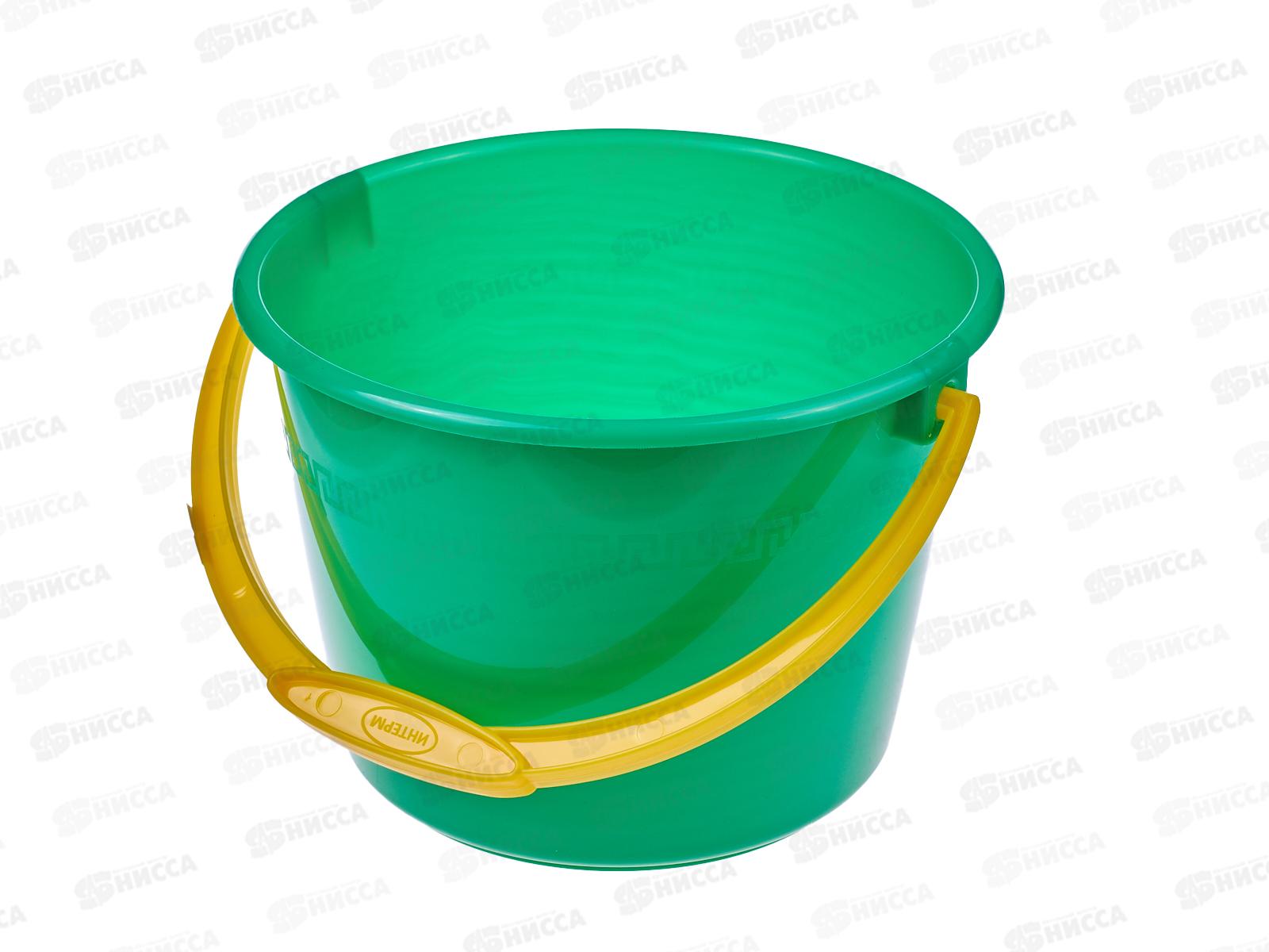 Ведро-лукошко 4л мерное зеленое  ИНТ *20
