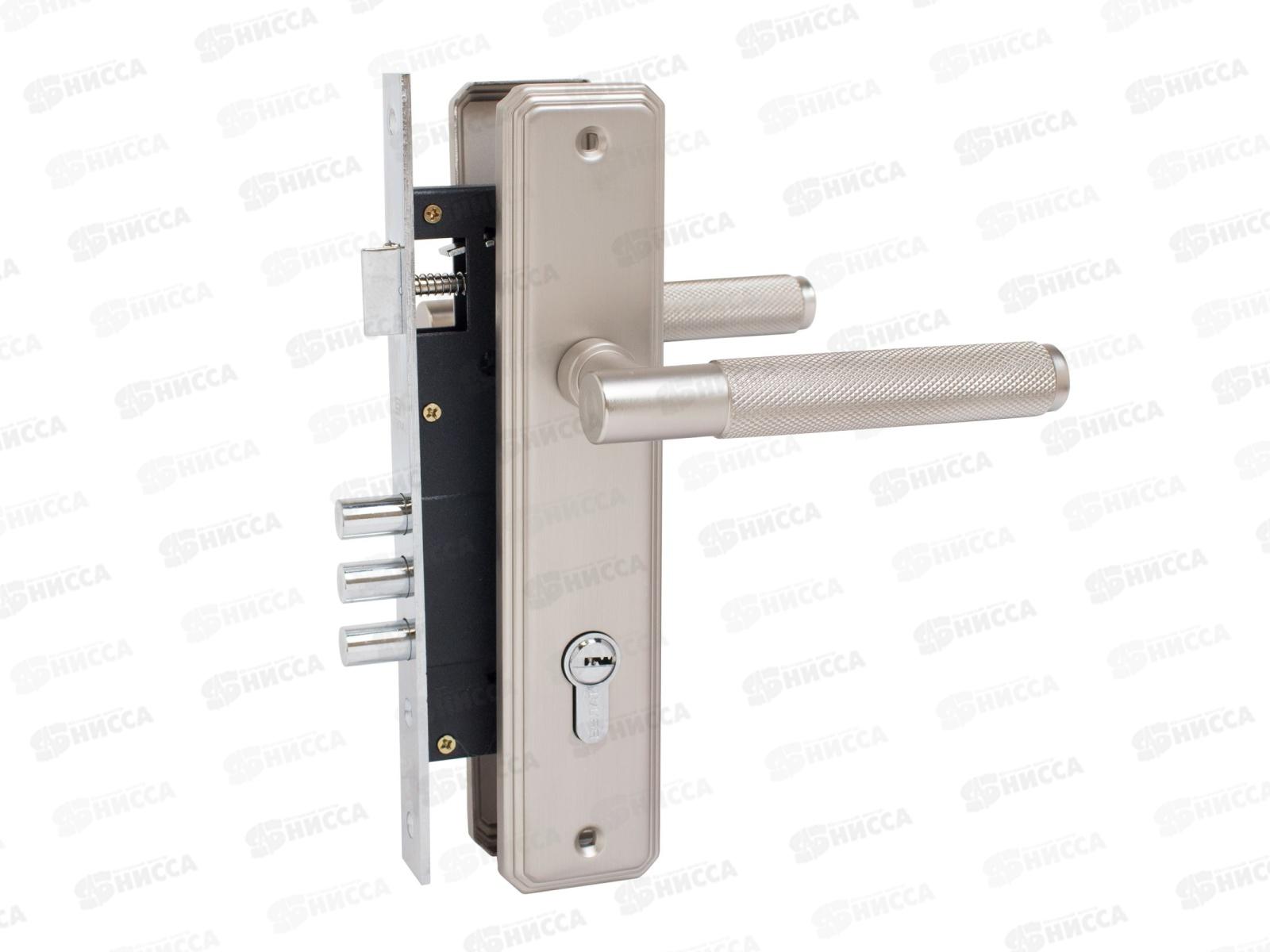 Замок врезной Булат ЗВ4-3.02.08 Ферона мат никель 5п кл с/руч 003 *12