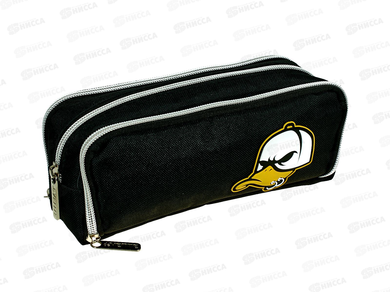 Пенал deVente  22*6*9см Duck текстиль, 3 отд. аппликация 7023458