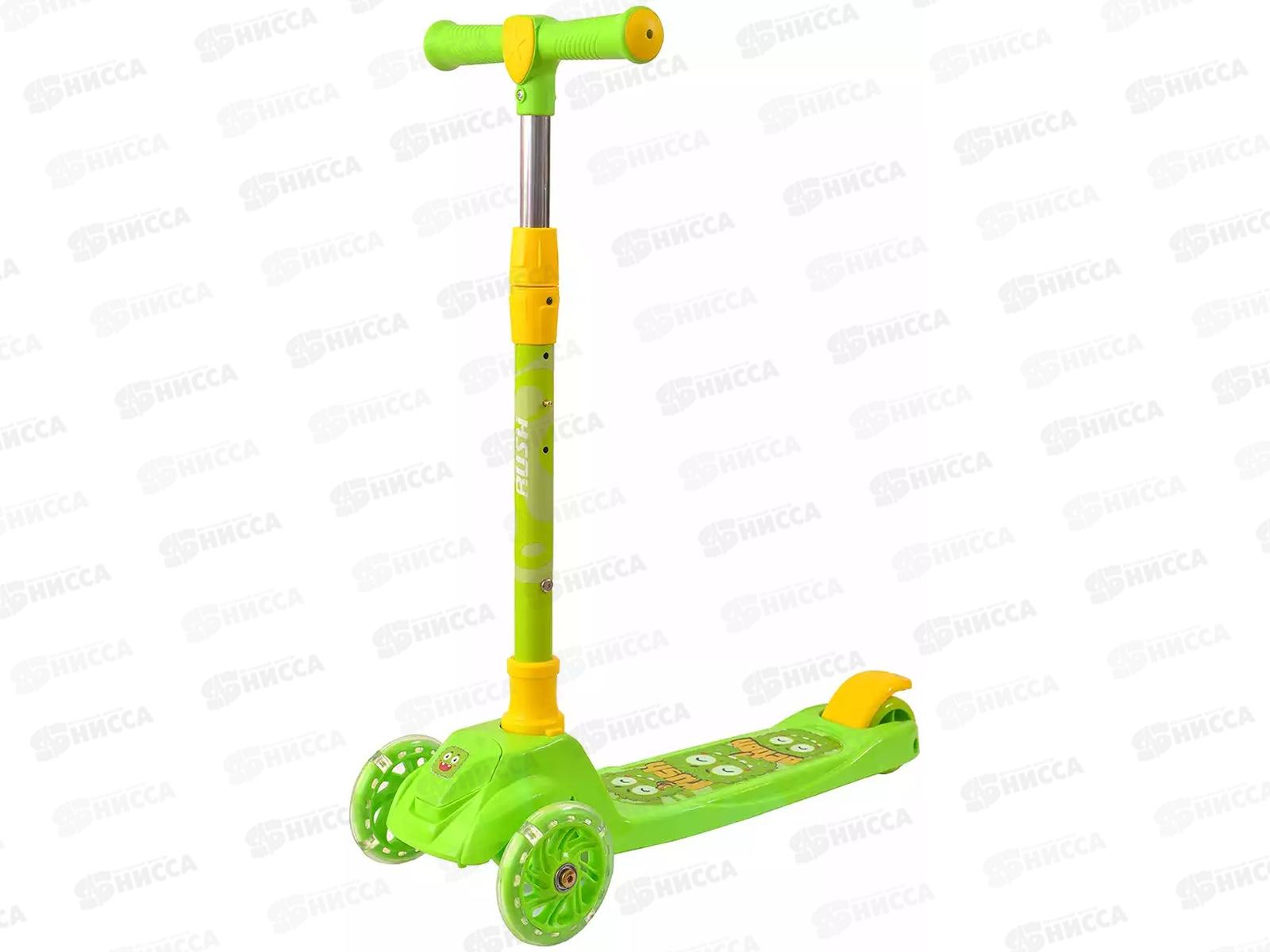 Самокат 3-х колесный до 40кг Greeny светящиеся колеса, 397364 *6