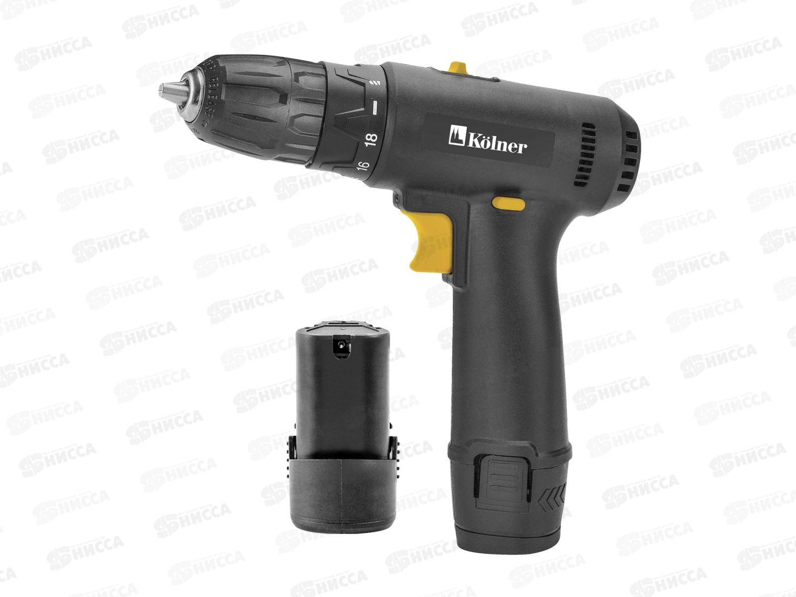 Дрель-шуруповерт аккумуляторная 12В, 0-350/0-1350, Kolner KCD12/2L  *10
