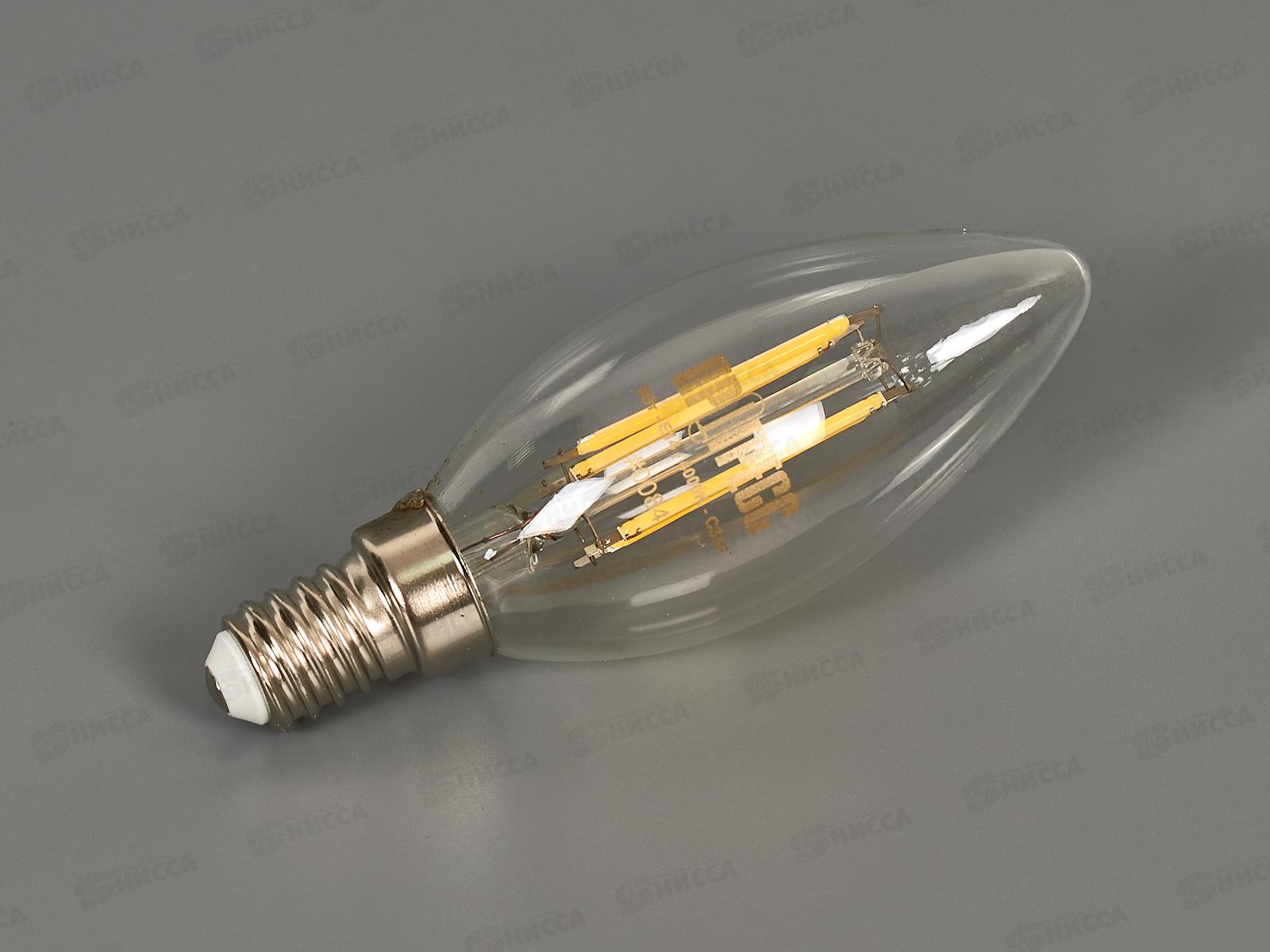 Лампа светодиодная Прогресс Premium  9Вт E14 С35F Свеча 4000К *100