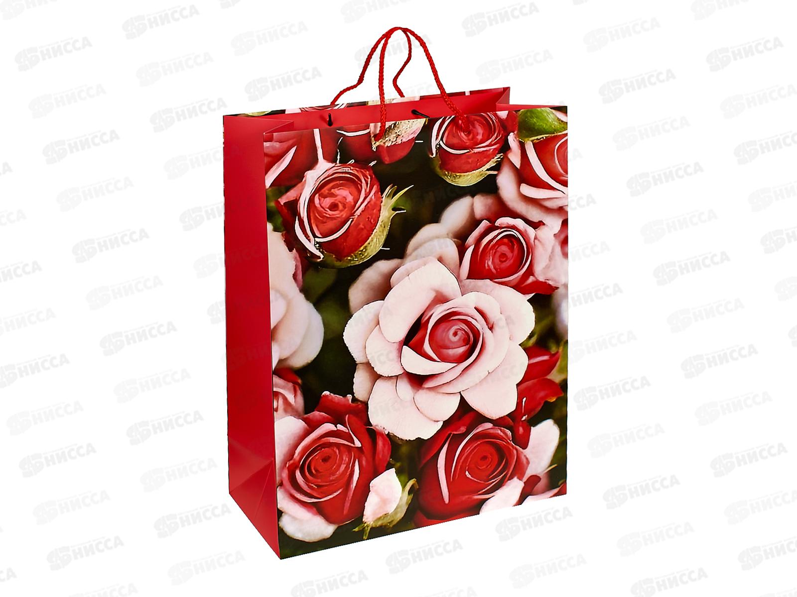 Пакет подарочный 33,5х45х15см глянцевый xl Цветы, PXL-104475-FLWR3 371862*12