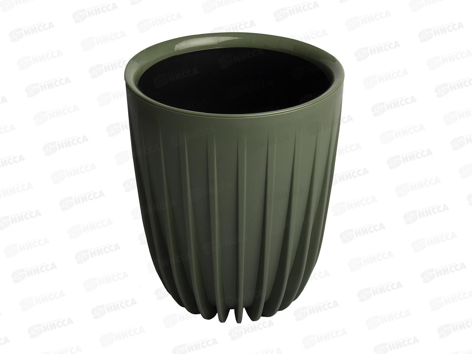 Горшок для цветов Сигма 18л Нефрит (с вкладкой) д.30, h37  *1