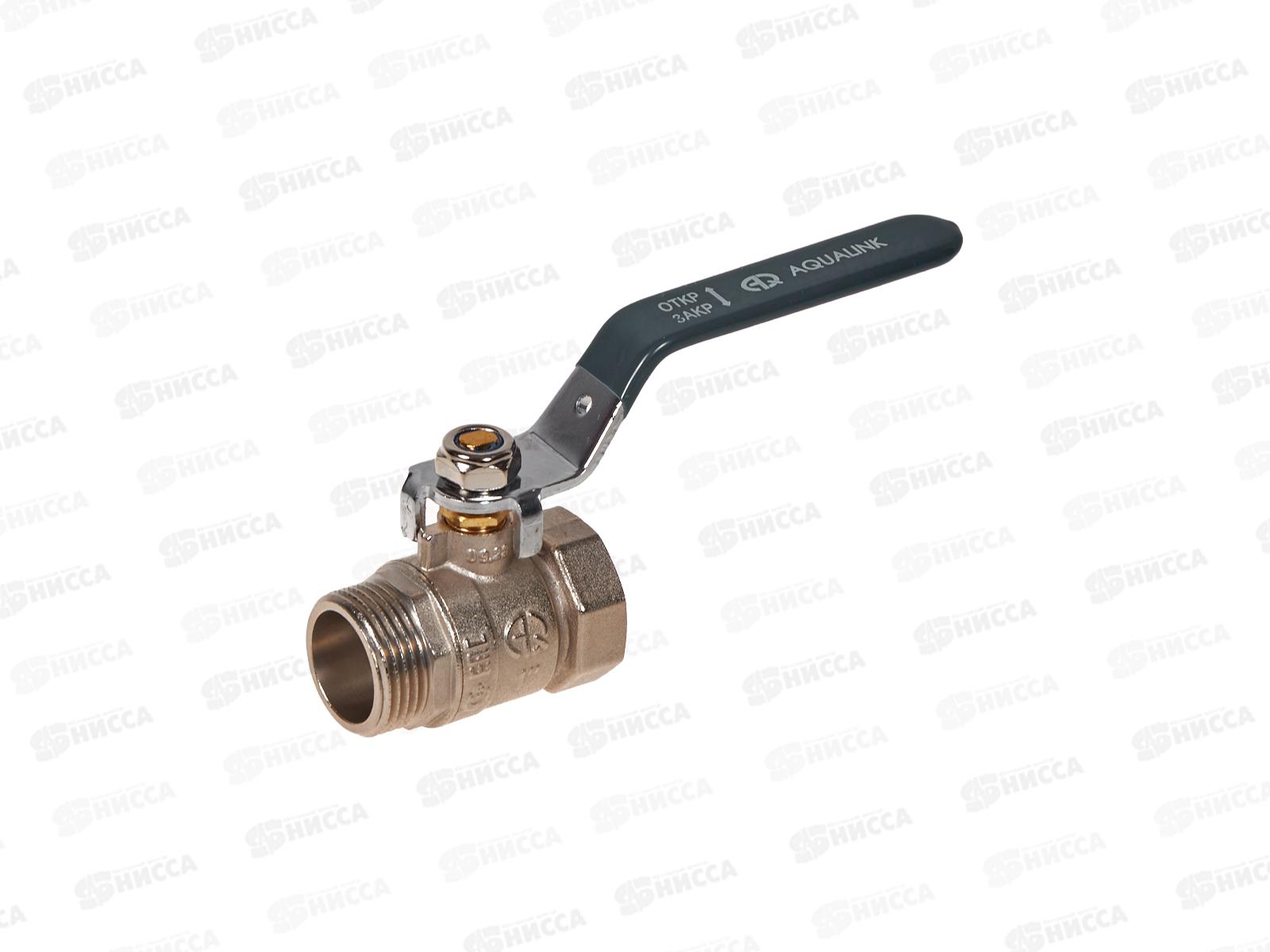 Кран шаровый FM 1  гайка-штуцер ручка, Aqualink, 01151 *10/60