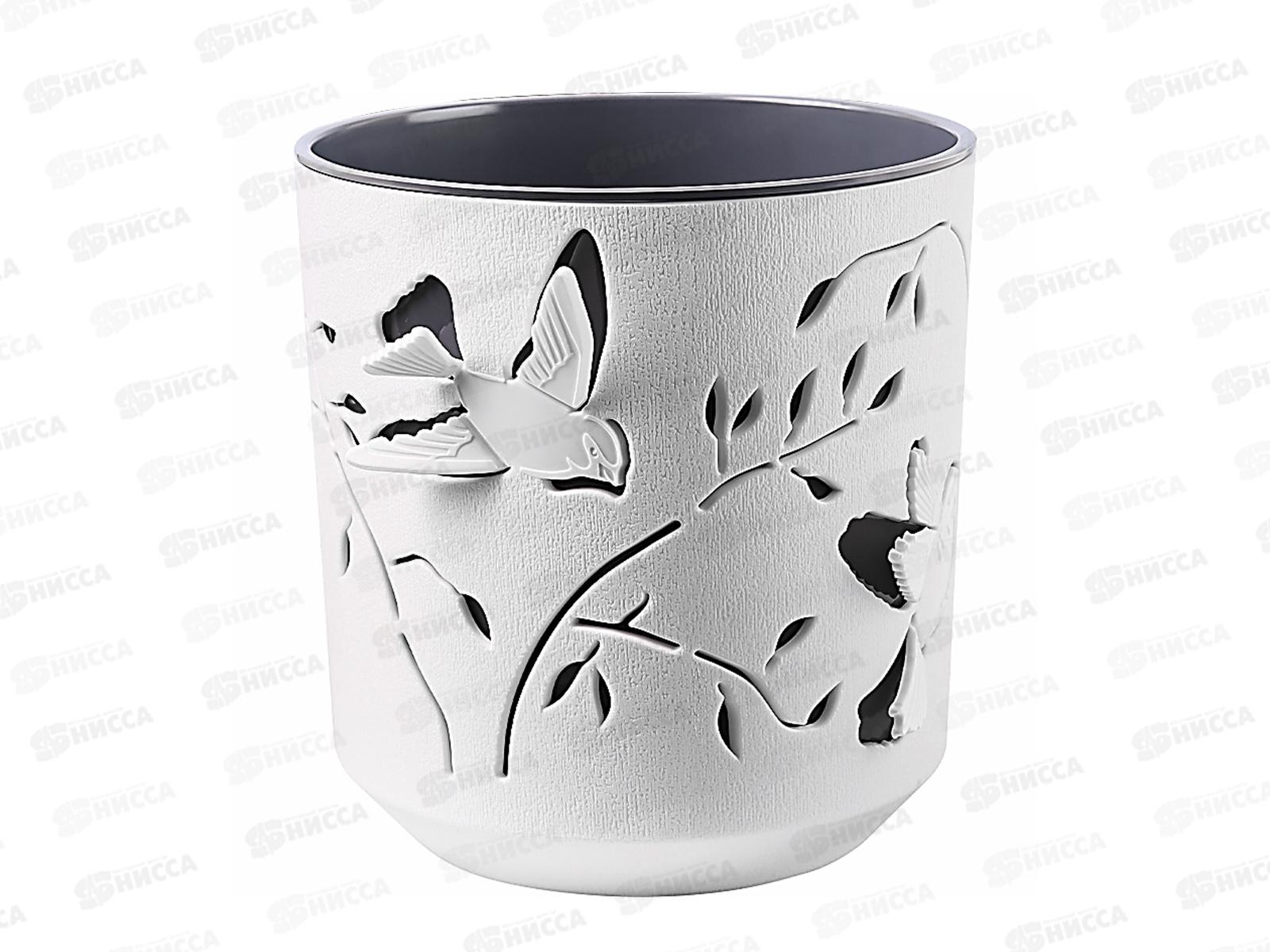 Кашпо &quotКолибри&quot 2,5л Белый/антрацит КШ-4649 *12