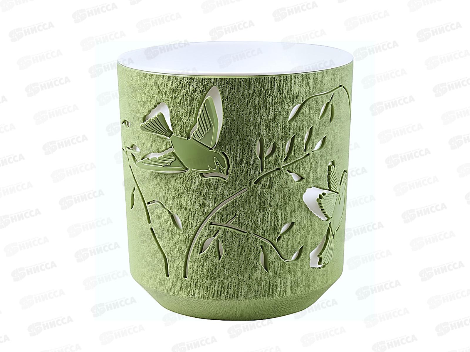 Кашпо &quotКолибри&quot 2,5л Оливковый/Белый КШ-4653 *12