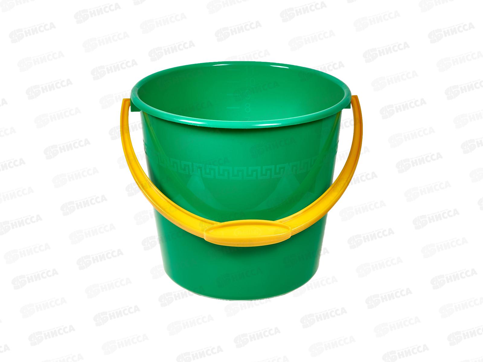 Ведро-лукошко 11л мерное зеленое ИНТ *15