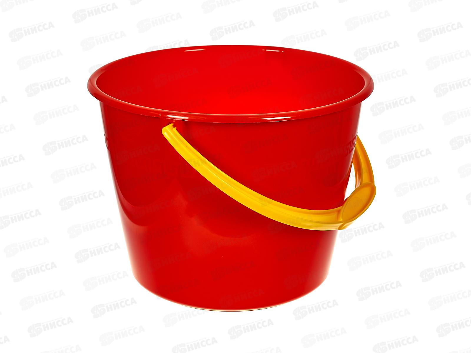 Ведро-лукошко 11л мерное красное ИНТ *15