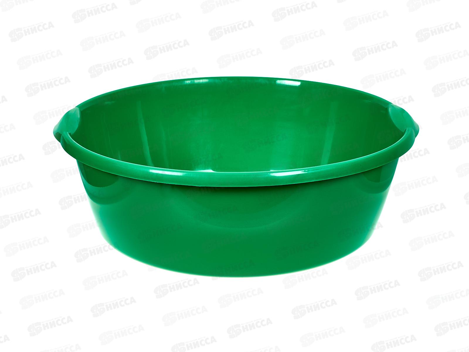 Таз  15л пластмассовый с ручками зеленый *30    ИНТ