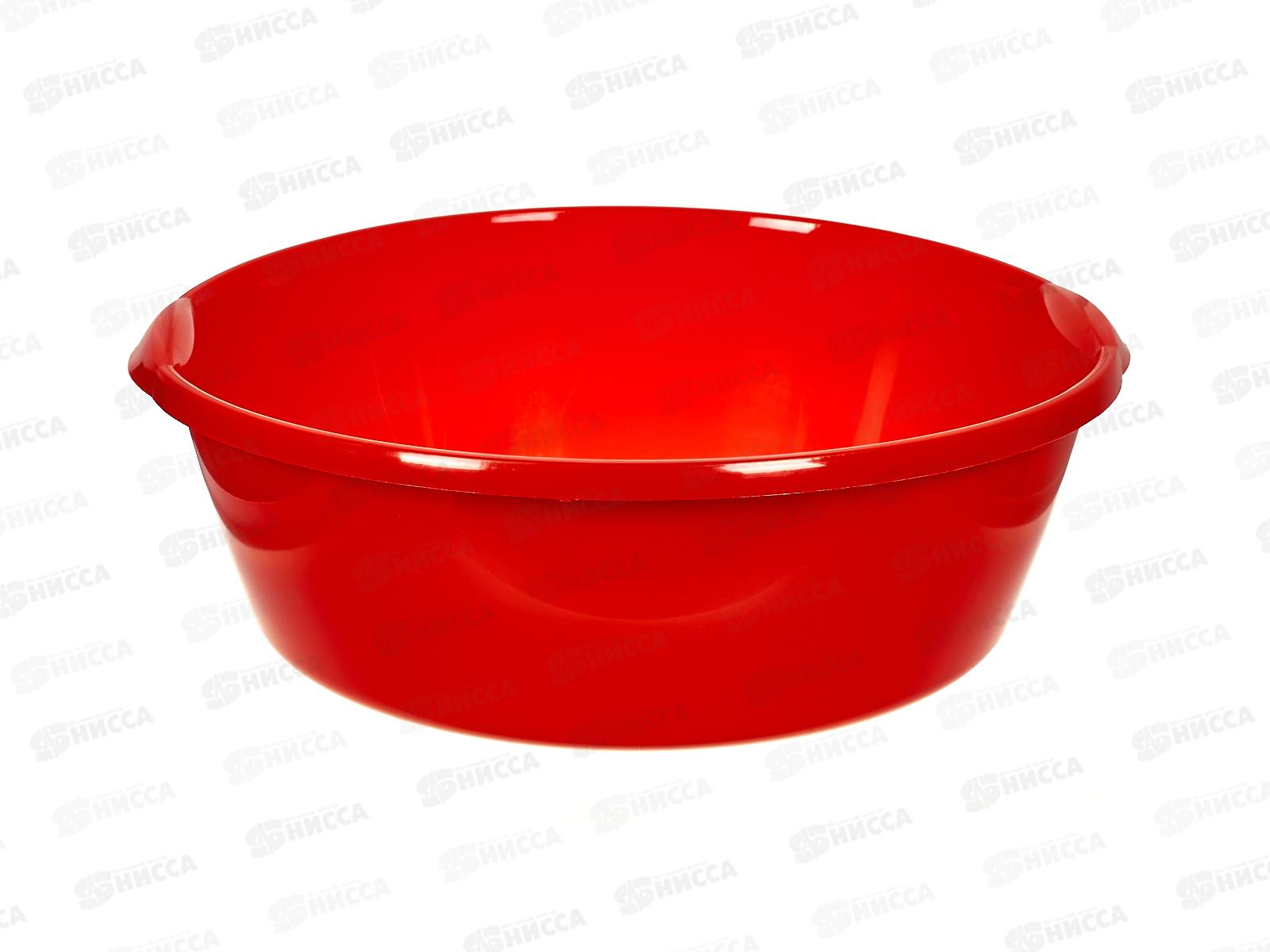 Таз  15л пластмассовый с ручками красный *30    ИНТ