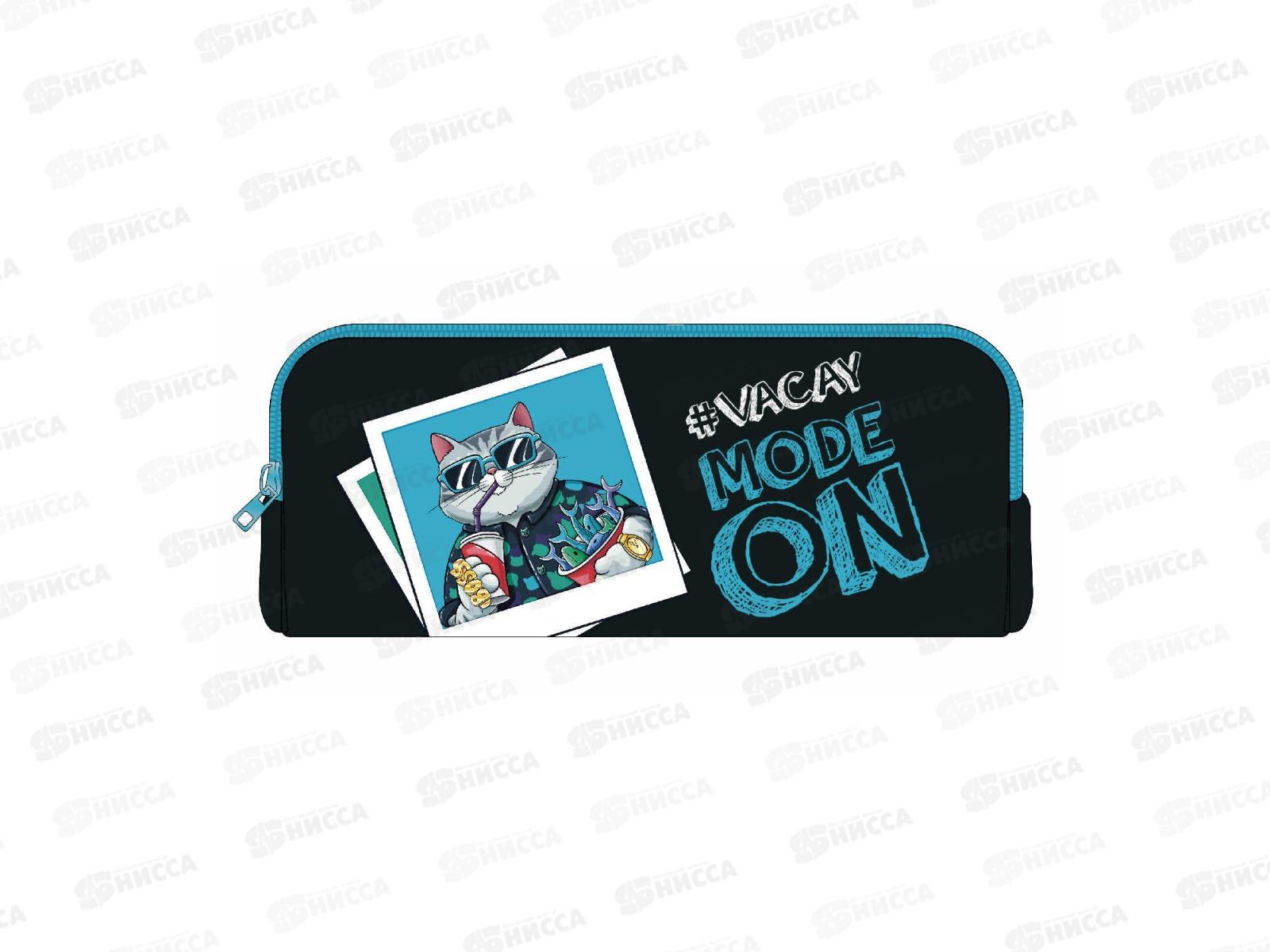 Пенал ФЕН Крутой кот, 21*9*3.5 см, неопрен, молния 65748 *24