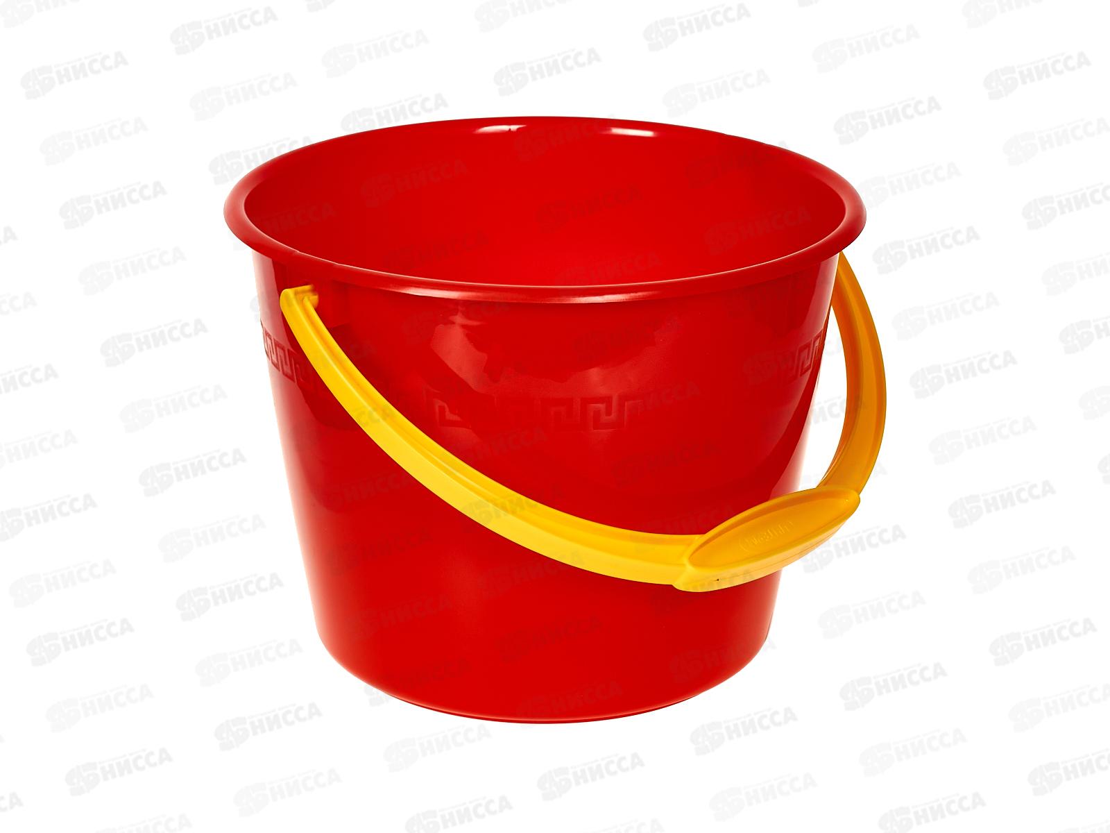 Ведро-лукошко 6л мерное красное  ИНТ