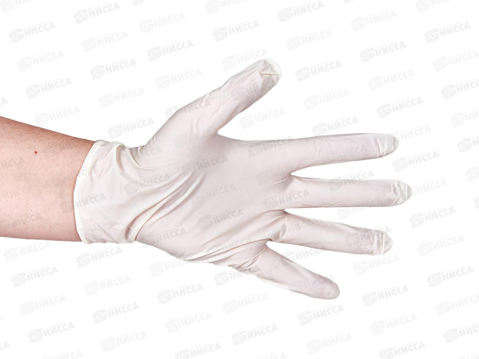 Перчатки латексные SFM (L,8-9) смотровые.нестерильные, неопудренные,текстур натур *50