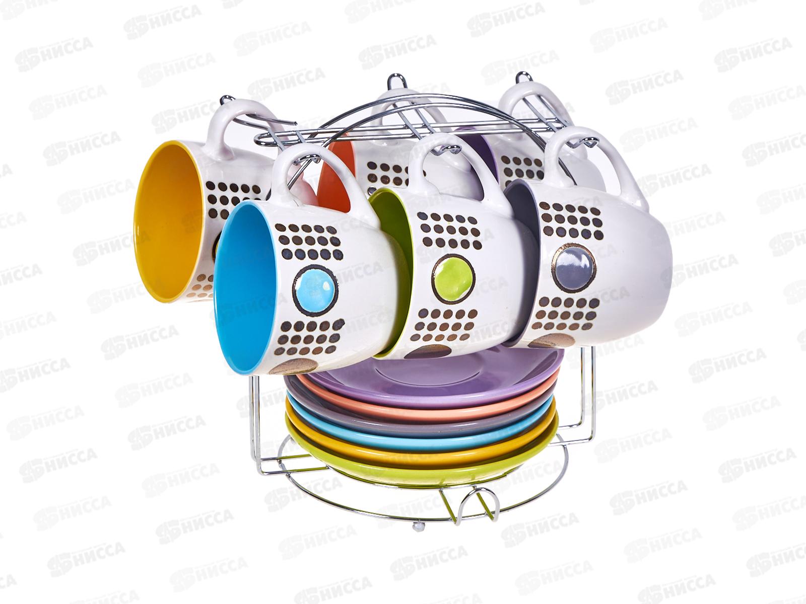 Набор чайный 12 предметов на металлическом стенде 978-6MS *4