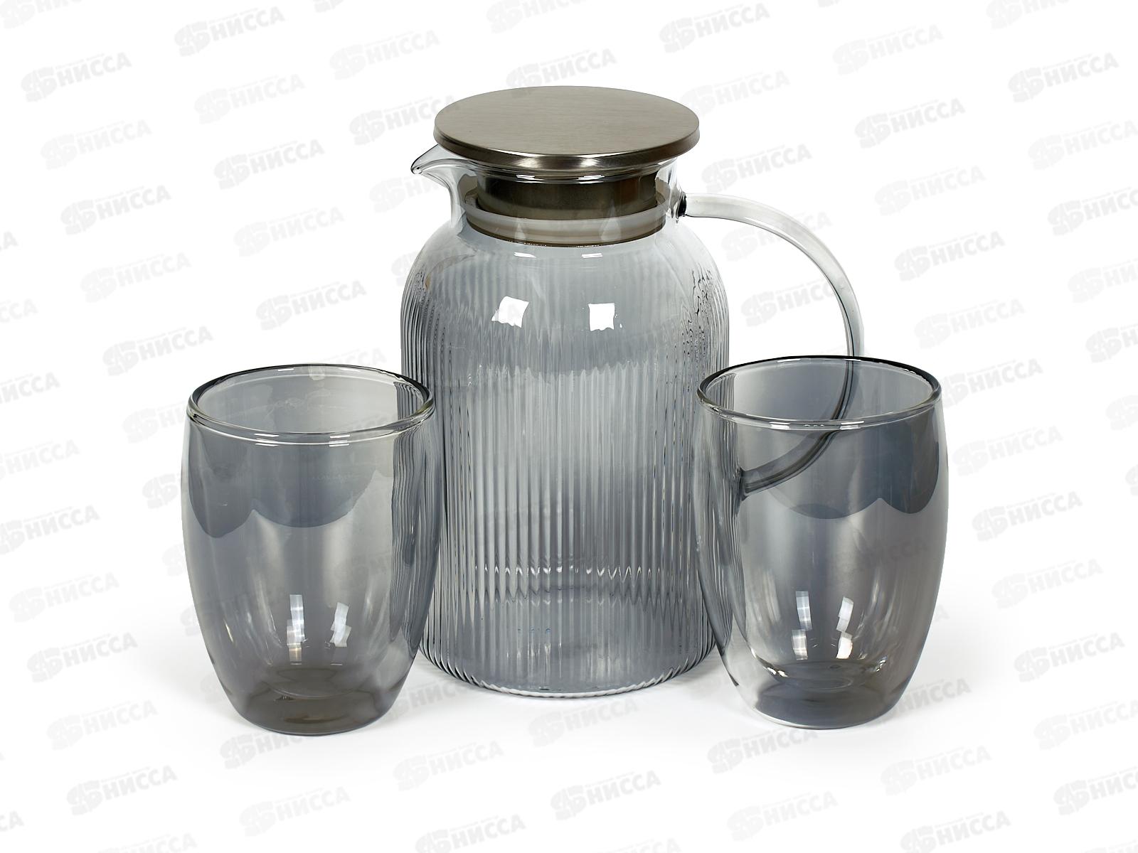 Набор для горячих и холодных напитков кувшин 1,8л и 2стакана 27047 *6