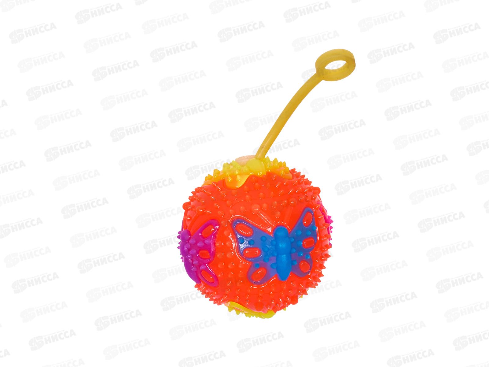 Мяч детский №409 на резинке 6,5см *24