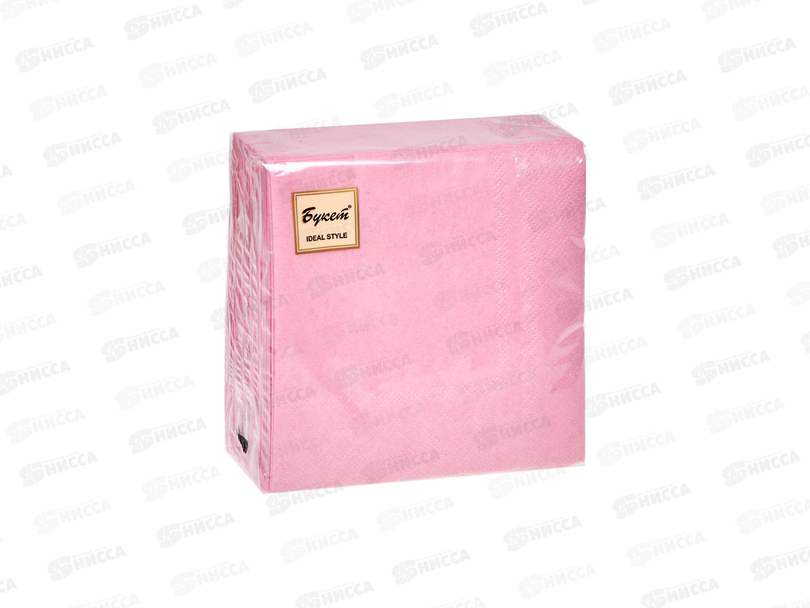 Салфетки 2 слойные 50 листов 25*25 Bouquet Tropical Розовые, 0342  *20