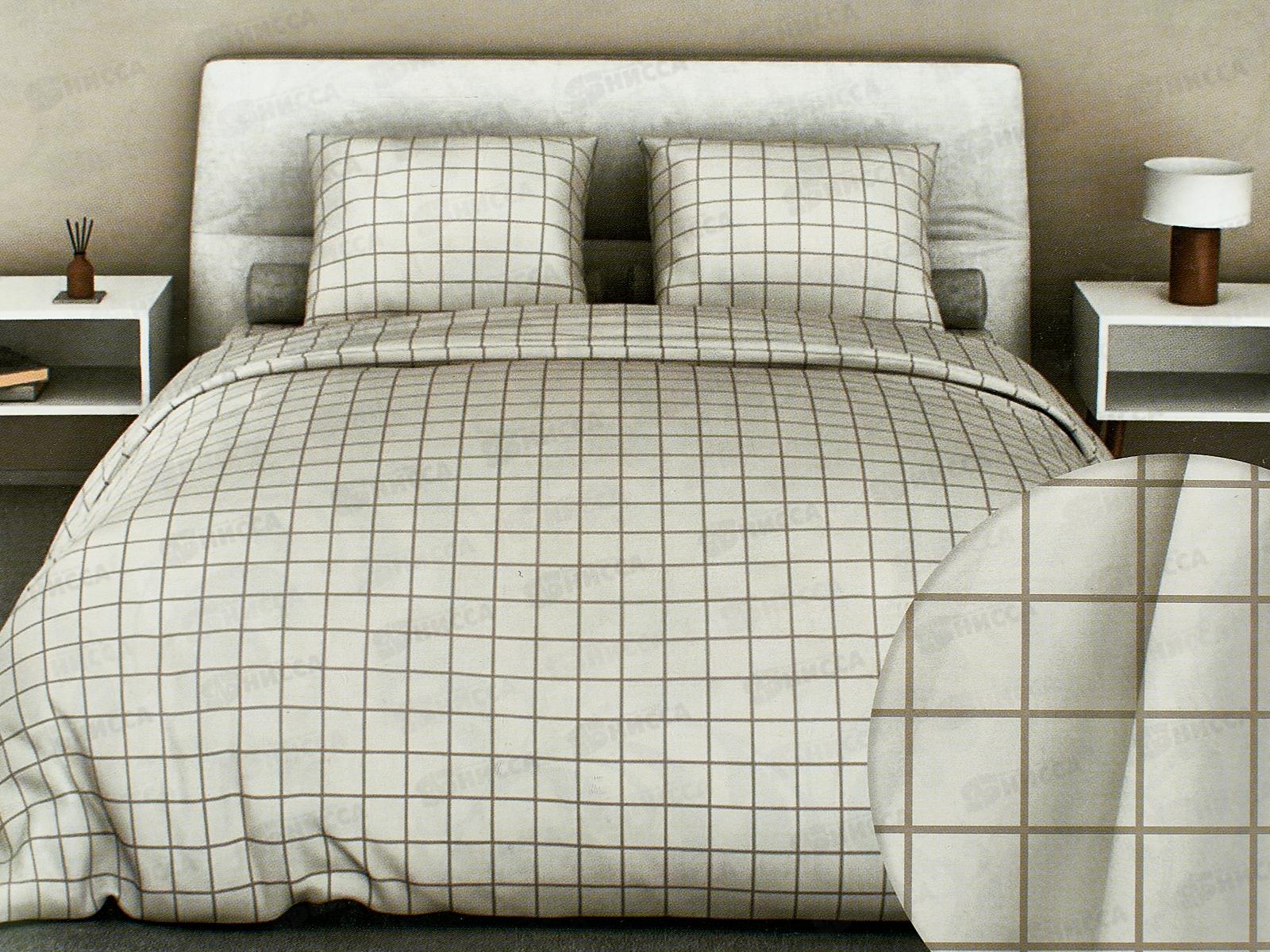 Комплект постельного белья 1,5сп бязь 200 Таттерсол светло-серый