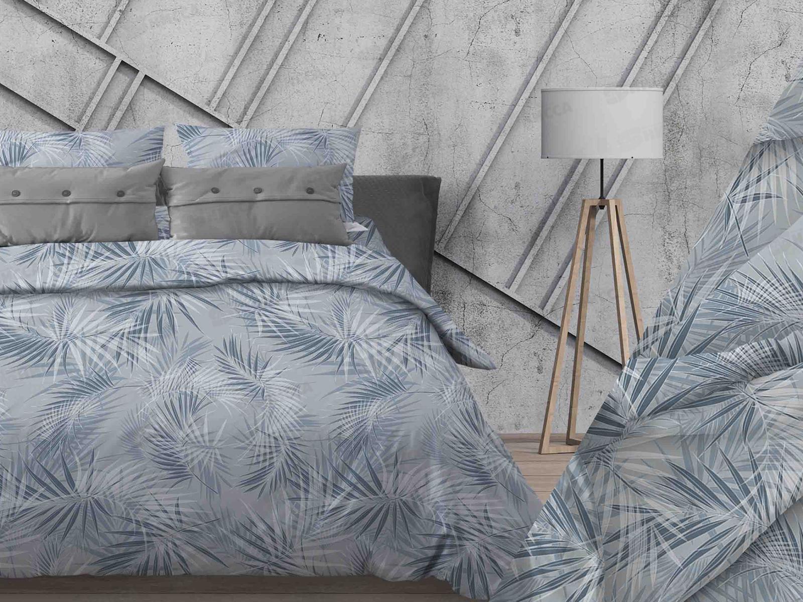 Комплект постельного белья 1,5сп бязь 232 Тропикана серо-бирюзовый