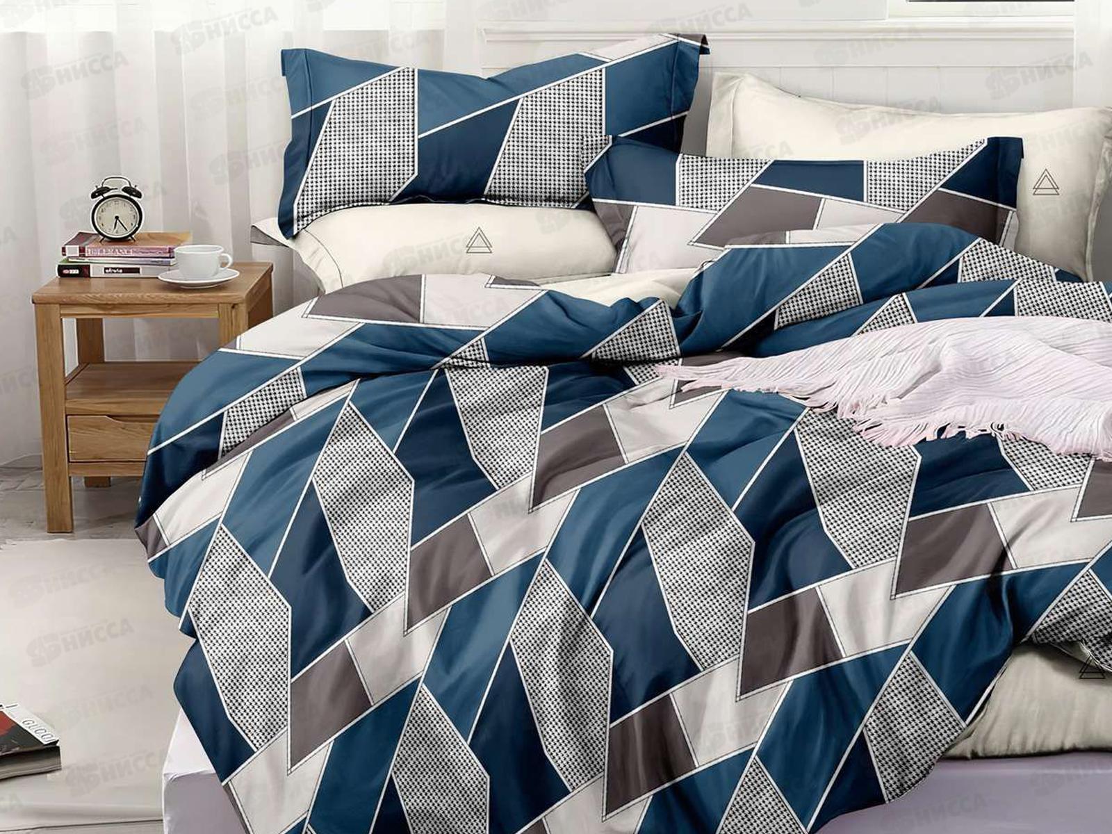 Комплект постельного белья 2,0сп европростыня LUXOR поплин 7991-2 А/В