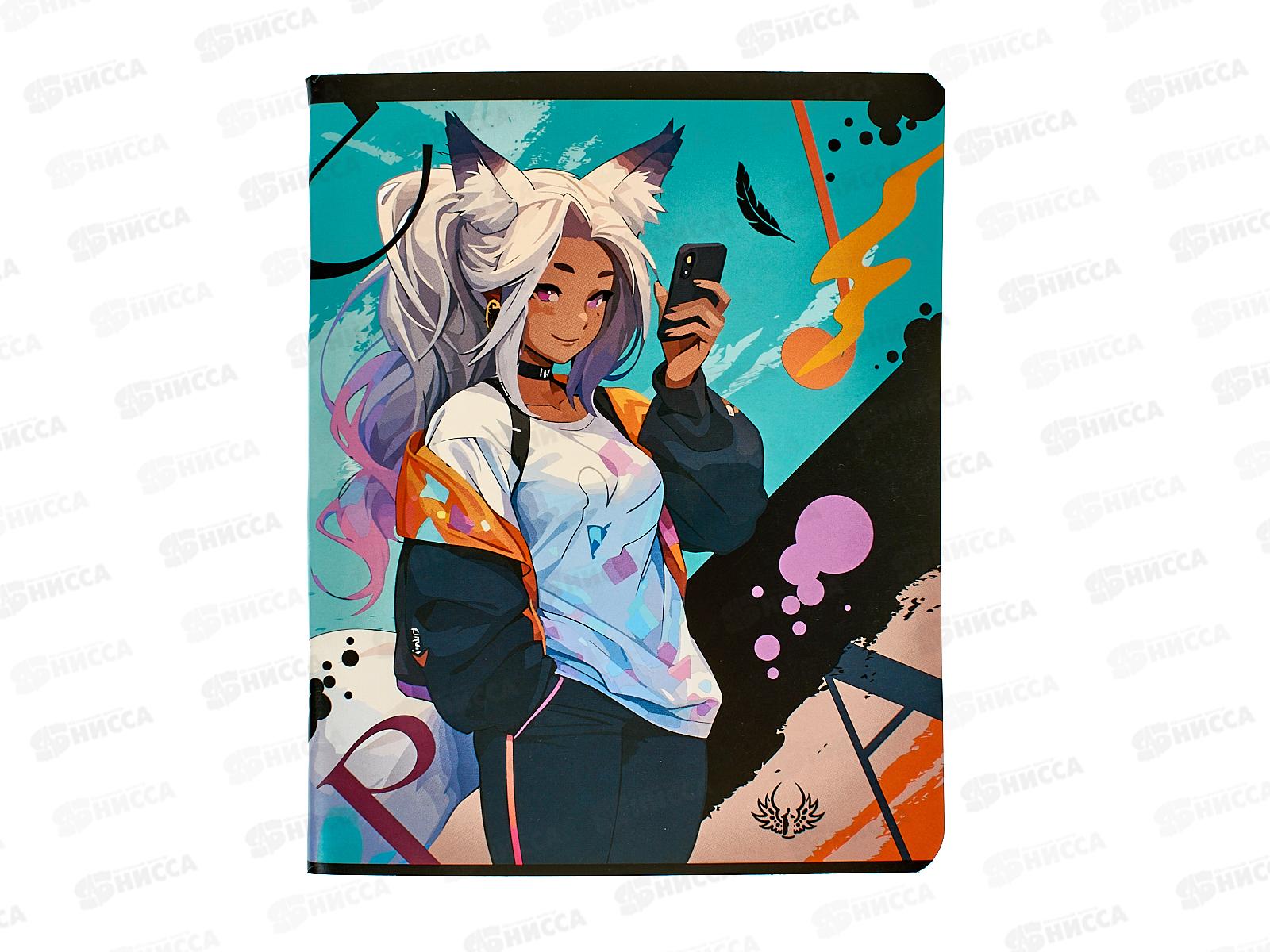 Тетрадь 96листов клетка  BG В стиле аниме 12076 *4/32