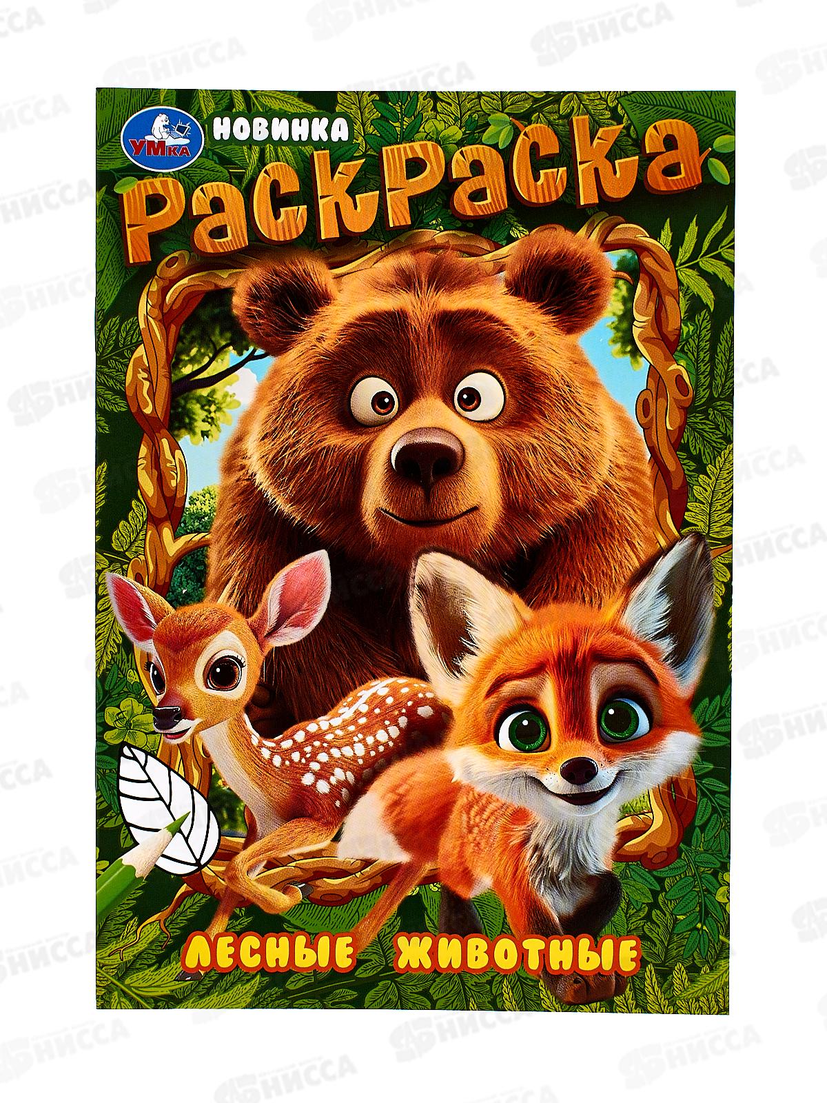 Раскраска &quotУМКА&quot 09699-3, Лесные животные, 145х210мм, 16стр.  *50