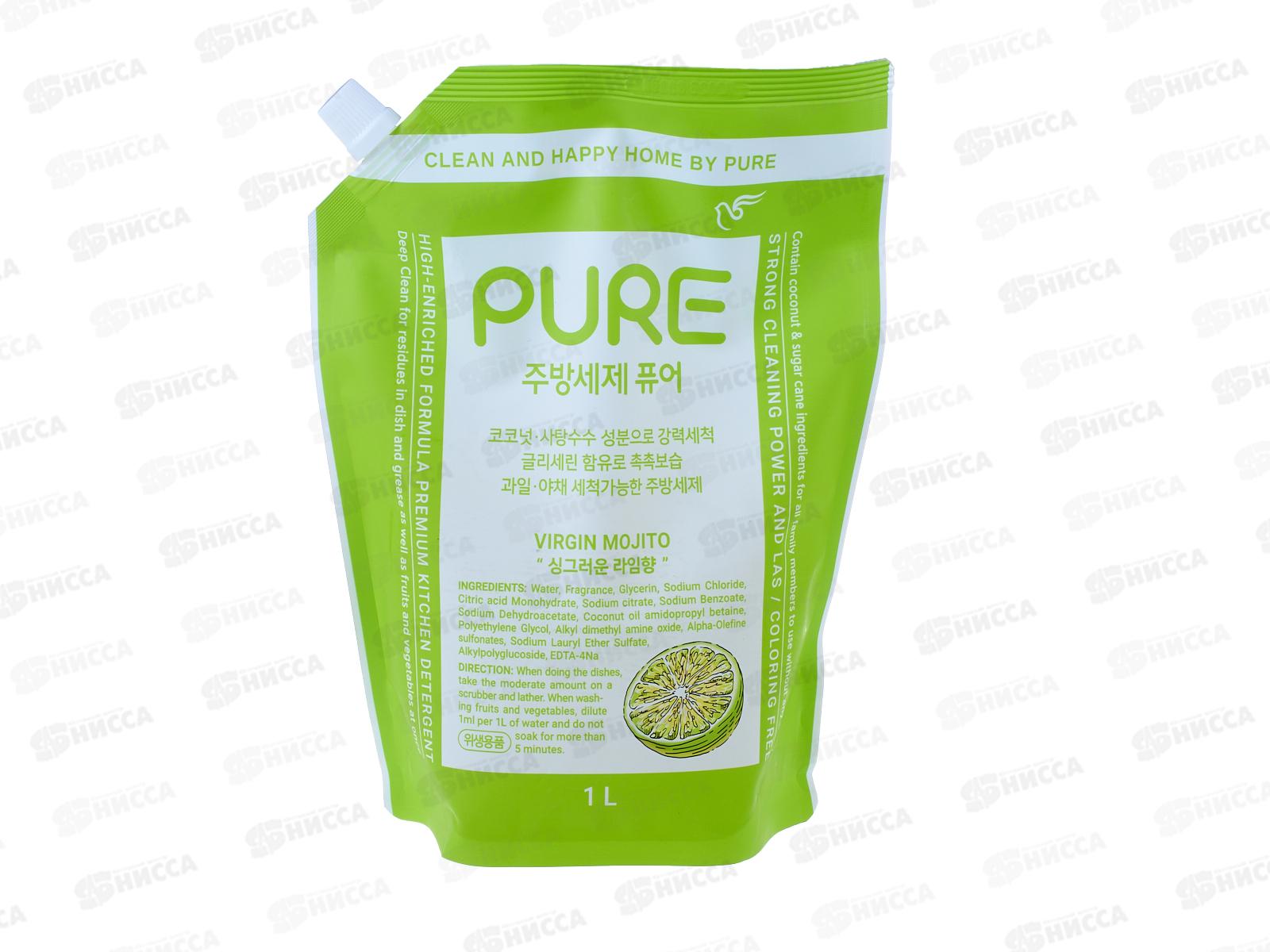 Pigeon Virgin гель для посуды Мохито 1л дой-пак *12 СРОК ДО 02.26