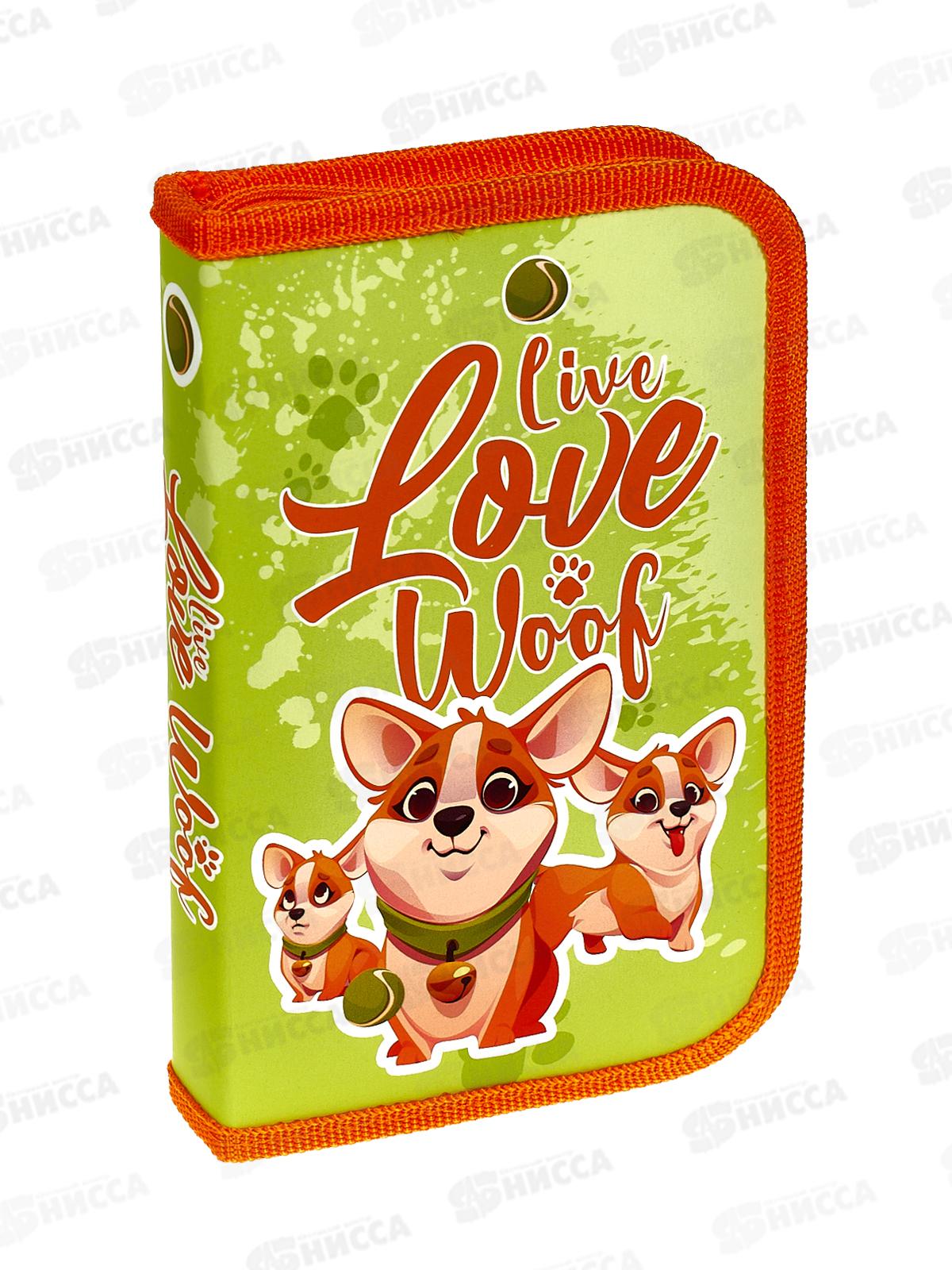 Пенал ПЧЕЛКА 1отд., Soft Веселые корги 2024 190*115, ПО-021 *30