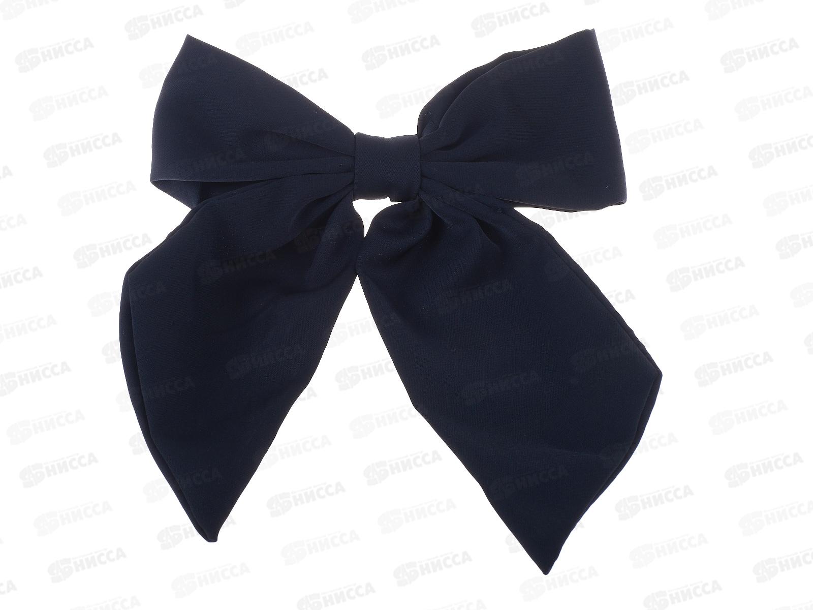 Заколка-автомат с бантом шёлк 15см чёрная №9539