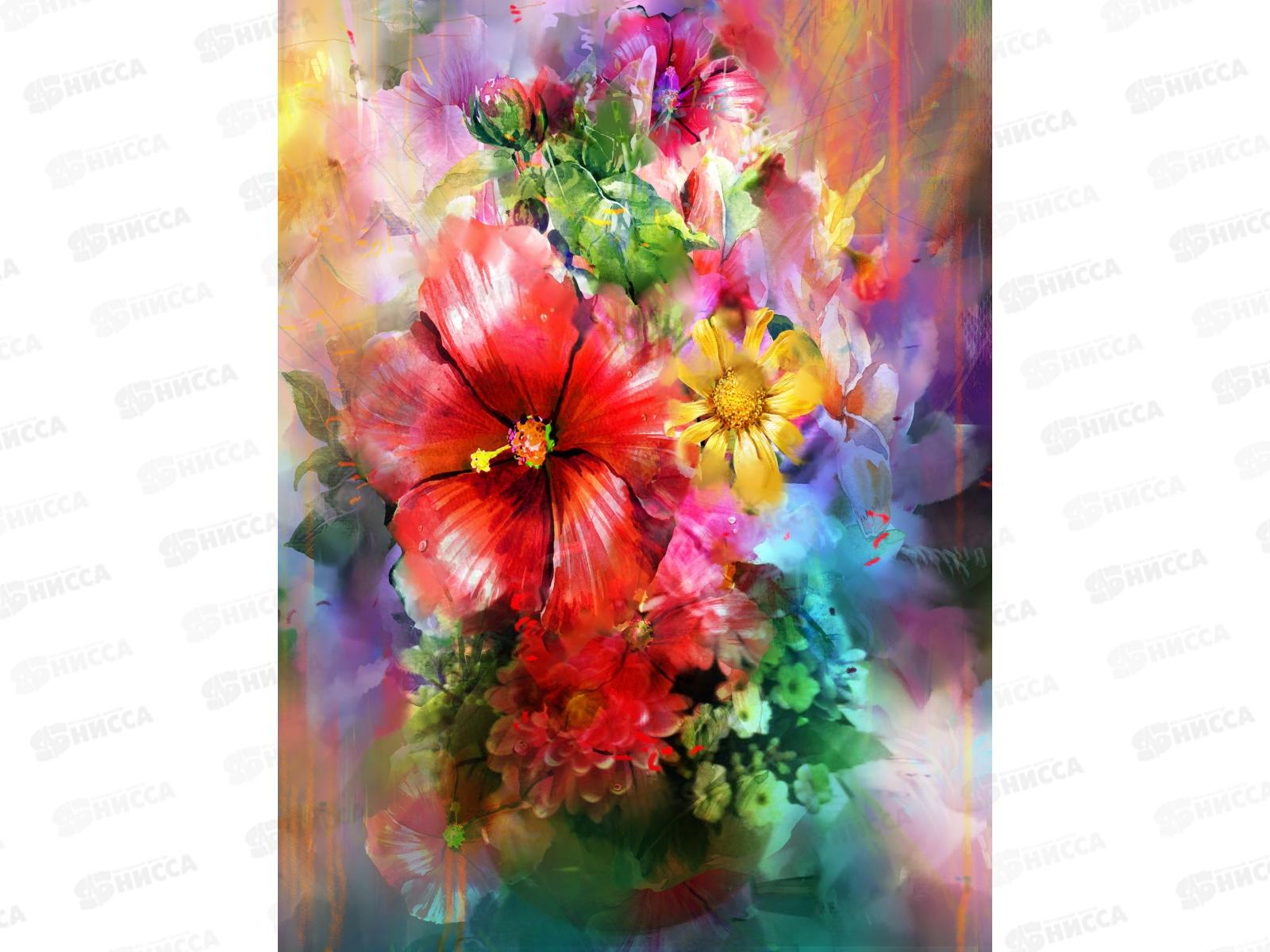 Холст с красками 30х40см Яркие полевые цветы, Х-4171