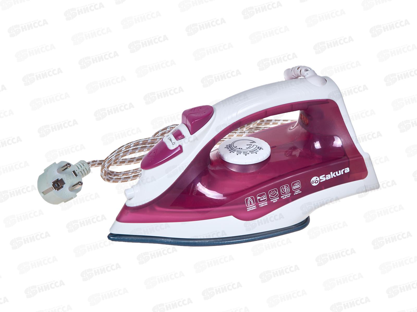 Утюг электрический SA-3062CP 1800Вт керамика самоочиститель