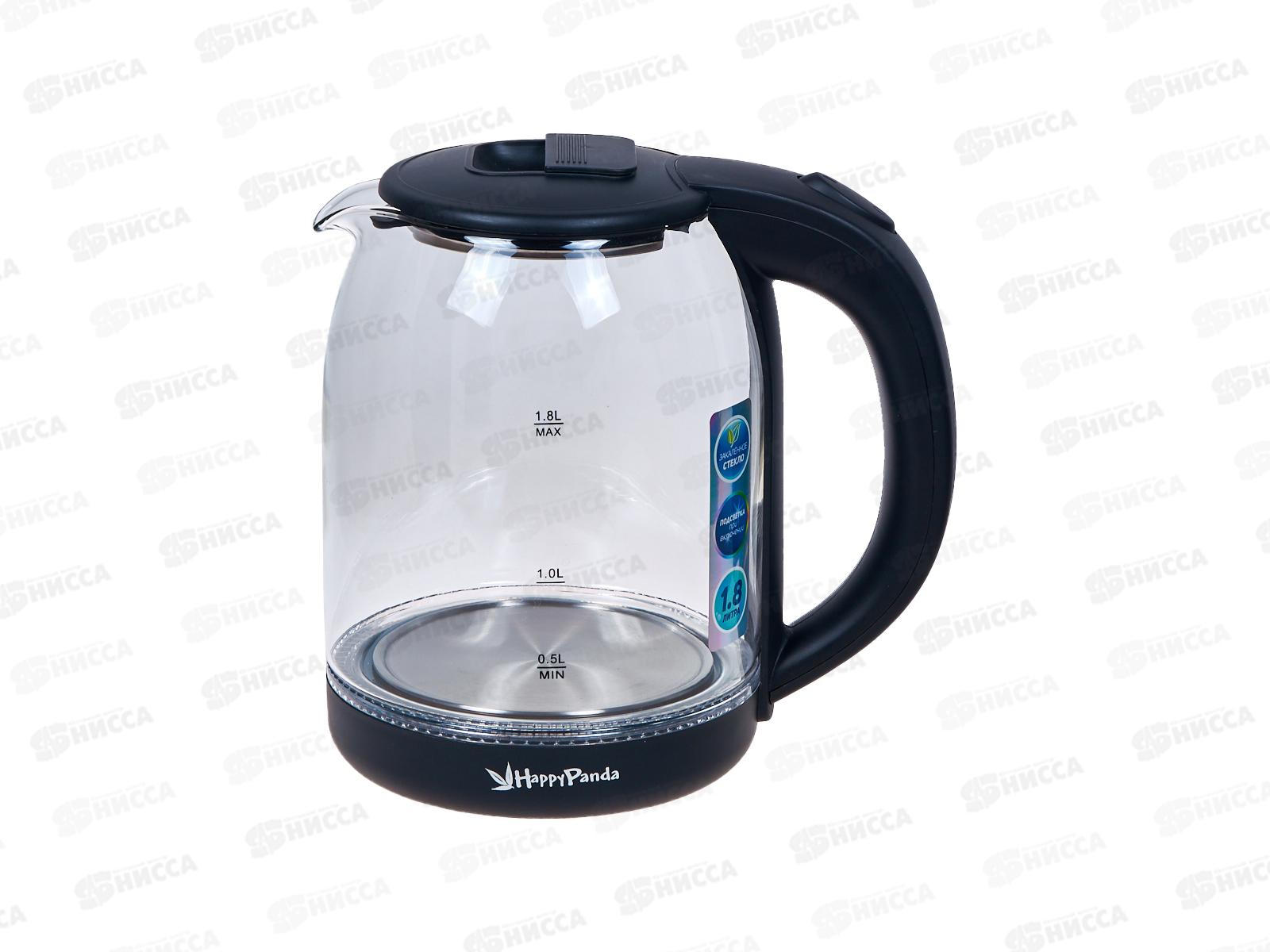 Чайник электрический HP-2709SPBK Super Promo 1,8л стекло черный