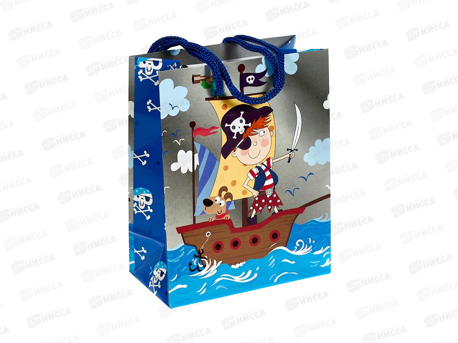 Пакет подарочный MI 11,5х14,5х6см Славный пират, ППК-4305 *12