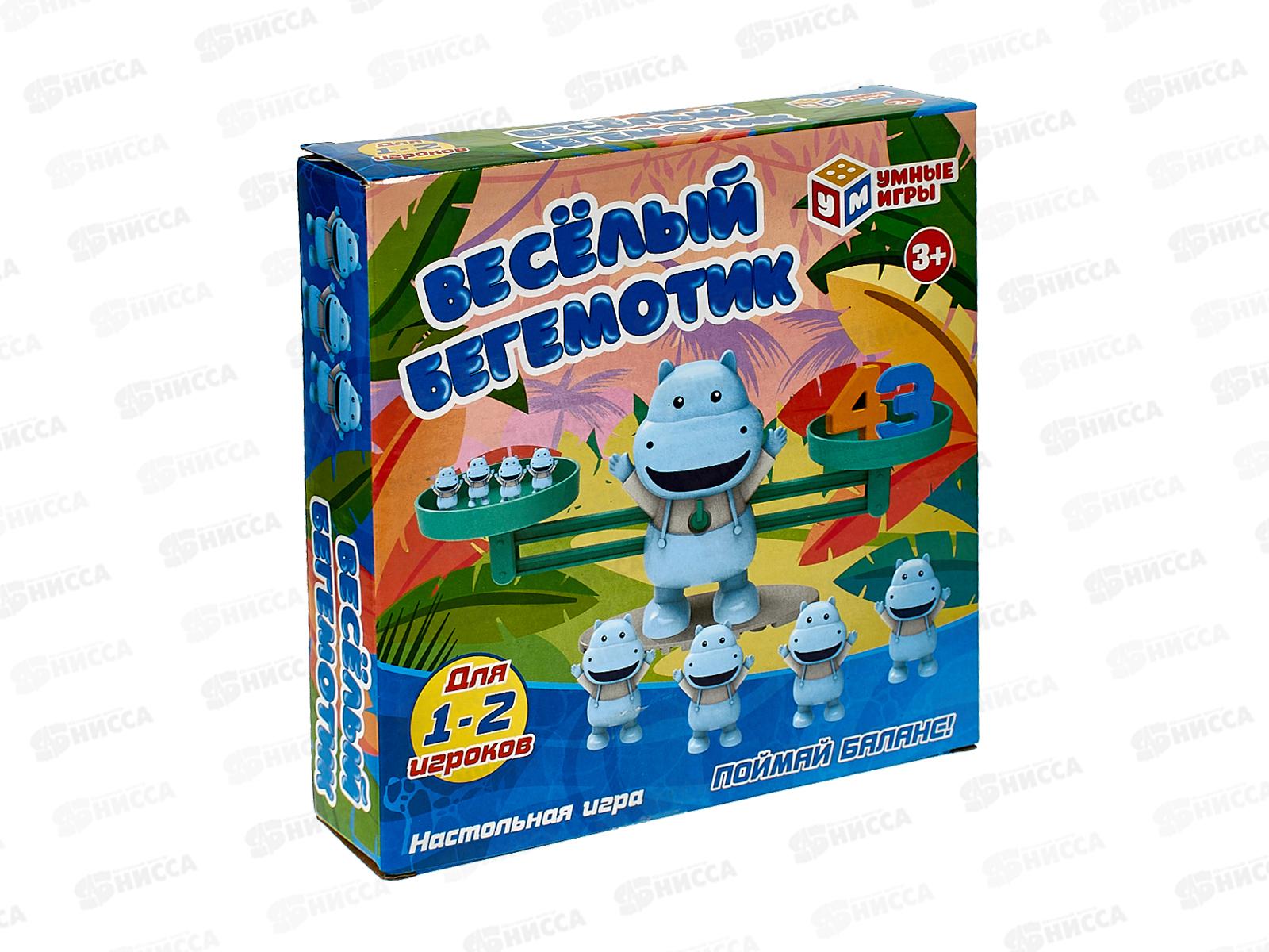 Настольная игра Веселый бегемотик, 2012К413-R Умные игры
