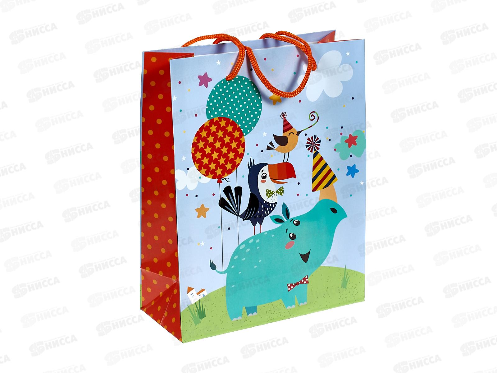 Пакет подарочный MI 18х23х8см Праздник зверей, ППК-4362 *12