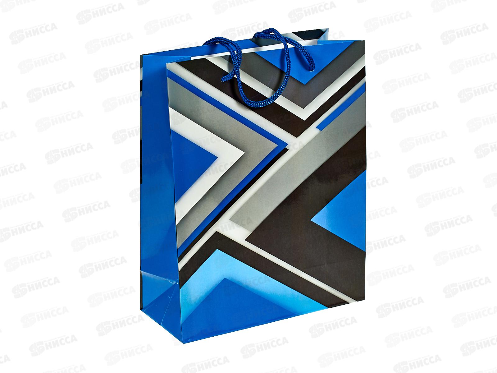 Пакет подарочный MI 18х23х8см Синий стиль, ППК-4349 *12